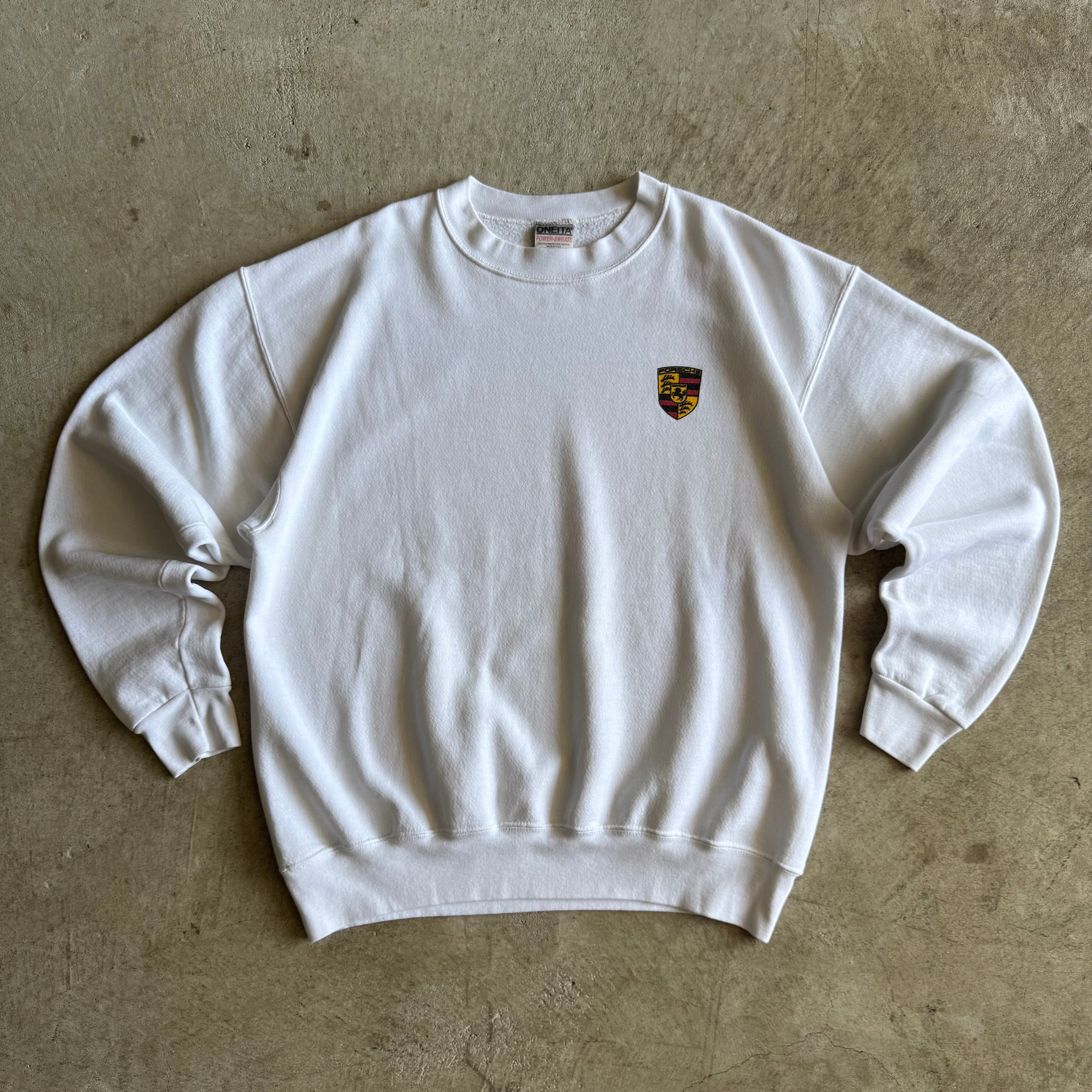 90s Porsche 993 Carrera White Crewneck Sweater (L)