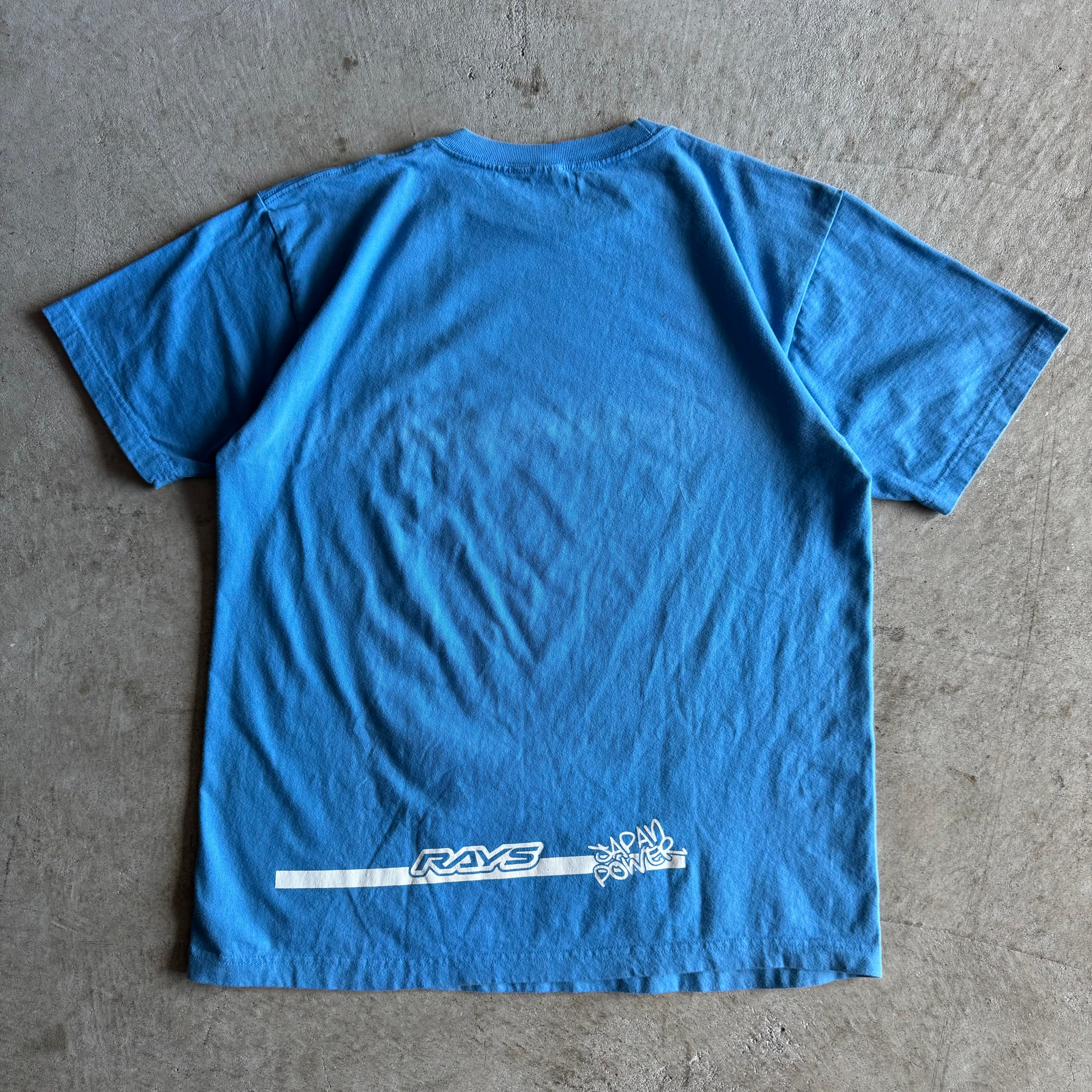 2000s Rays Engineering Japan Power Baby Blue T Shirt (XL)