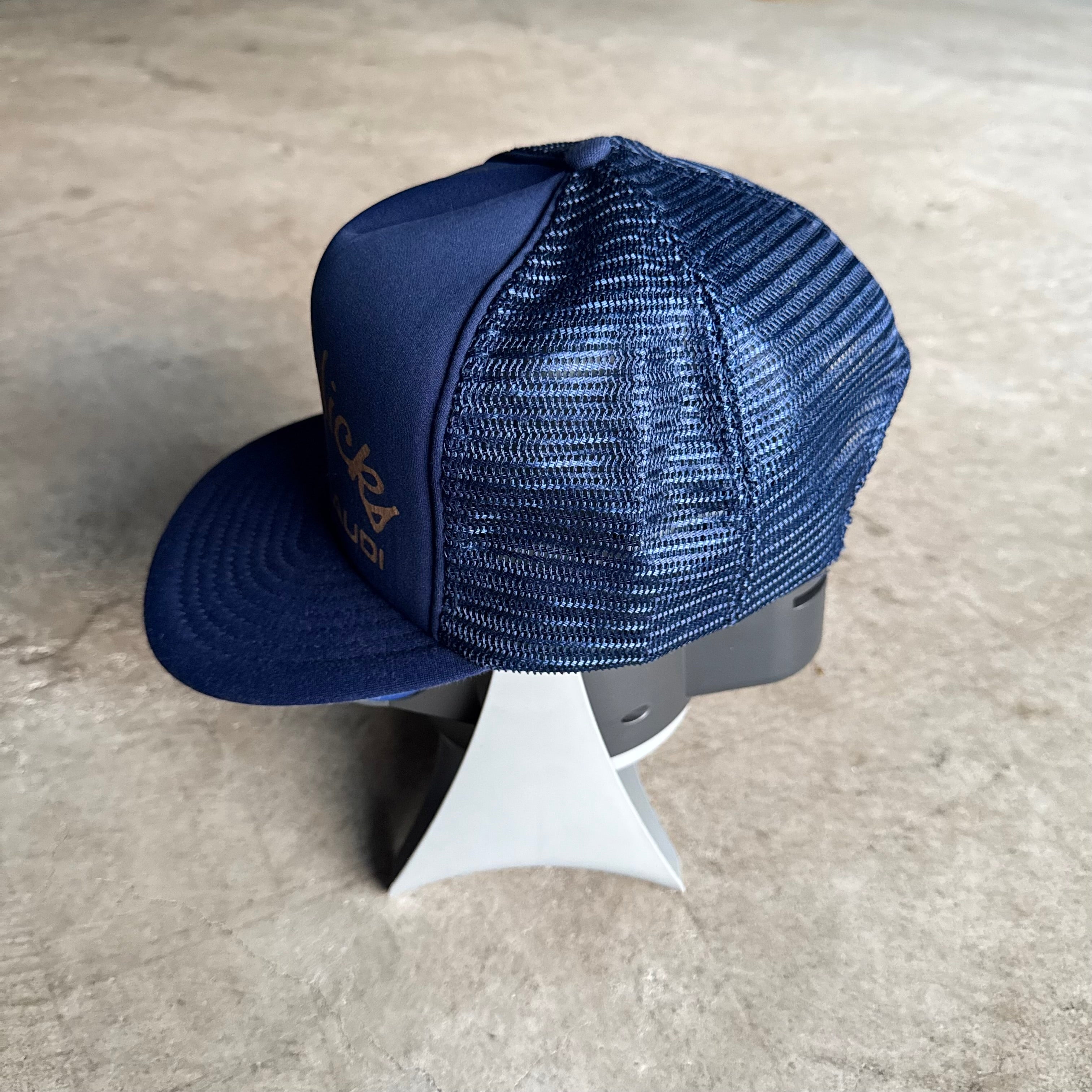 80s John Hicks Porsche + Audi Navy Mesh Adjustable Trucker Hat