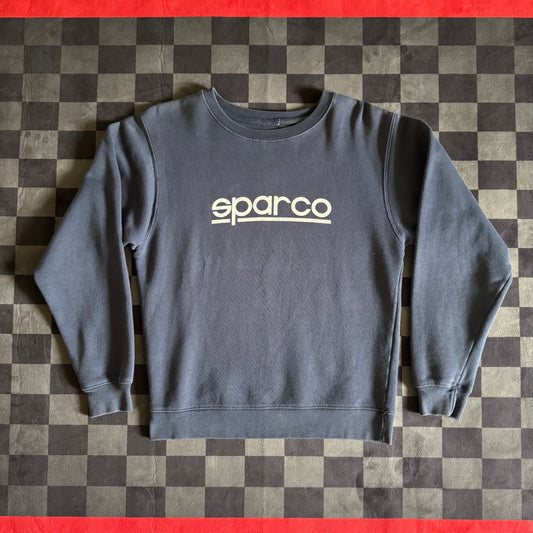 Vintage 90s Sparco Racing Navy Pullover Sweater Size Medium