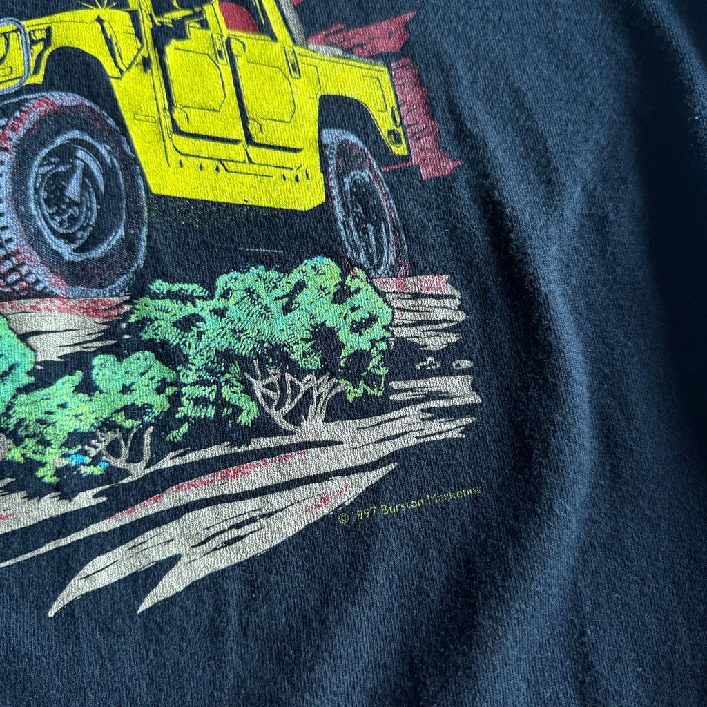 Vintage 90s Hummer Most Serious 4x4 Black T Shirt Size Medium