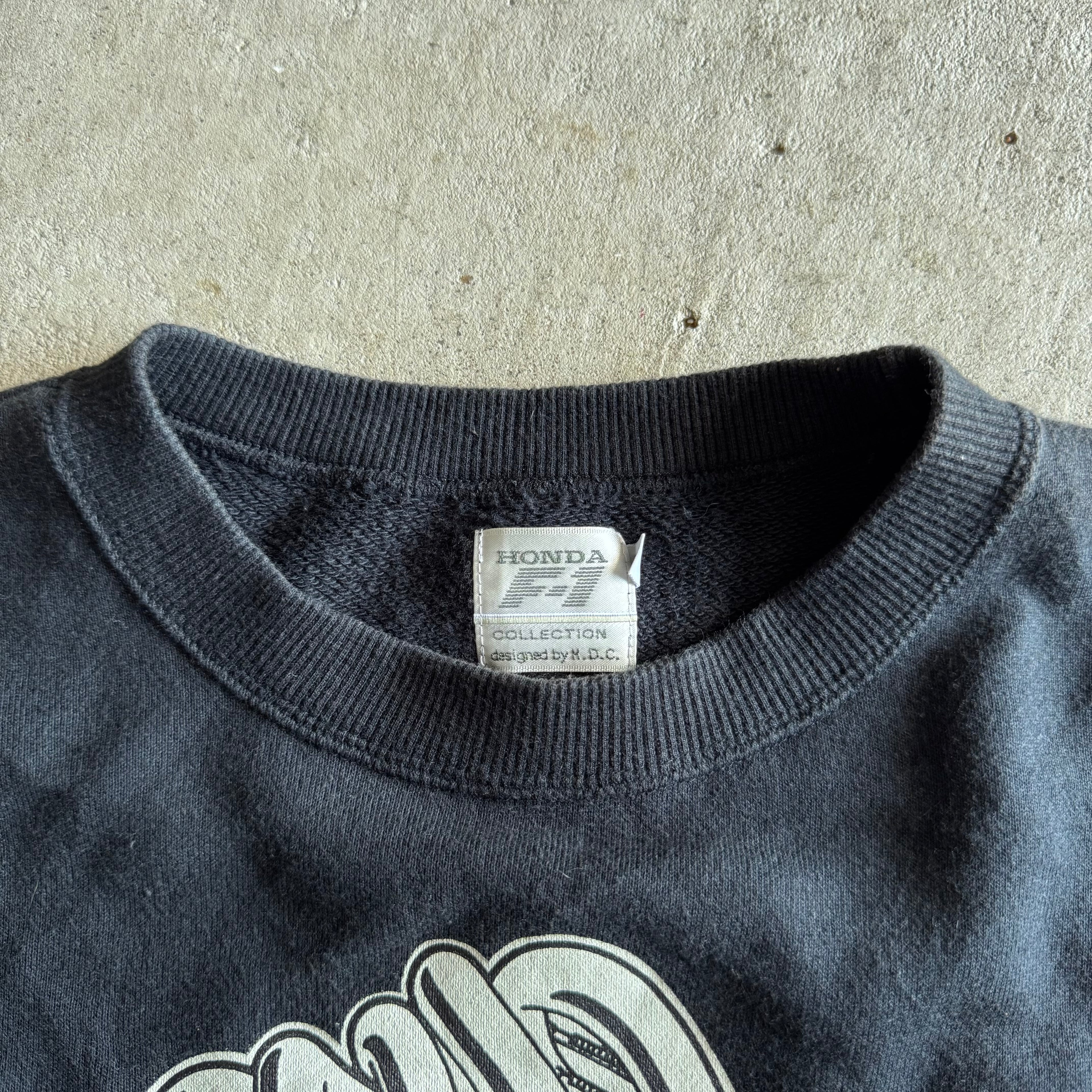 Vintage 90s Honda F1 Collection V10 Black Crewneck Sweater Size Large