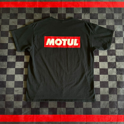90s Motul Oil Box Logo Red Black T Shirt XL