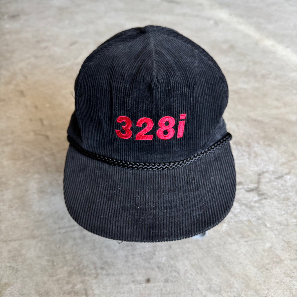90s BMW 328i Black Corduroy Snapback Hat