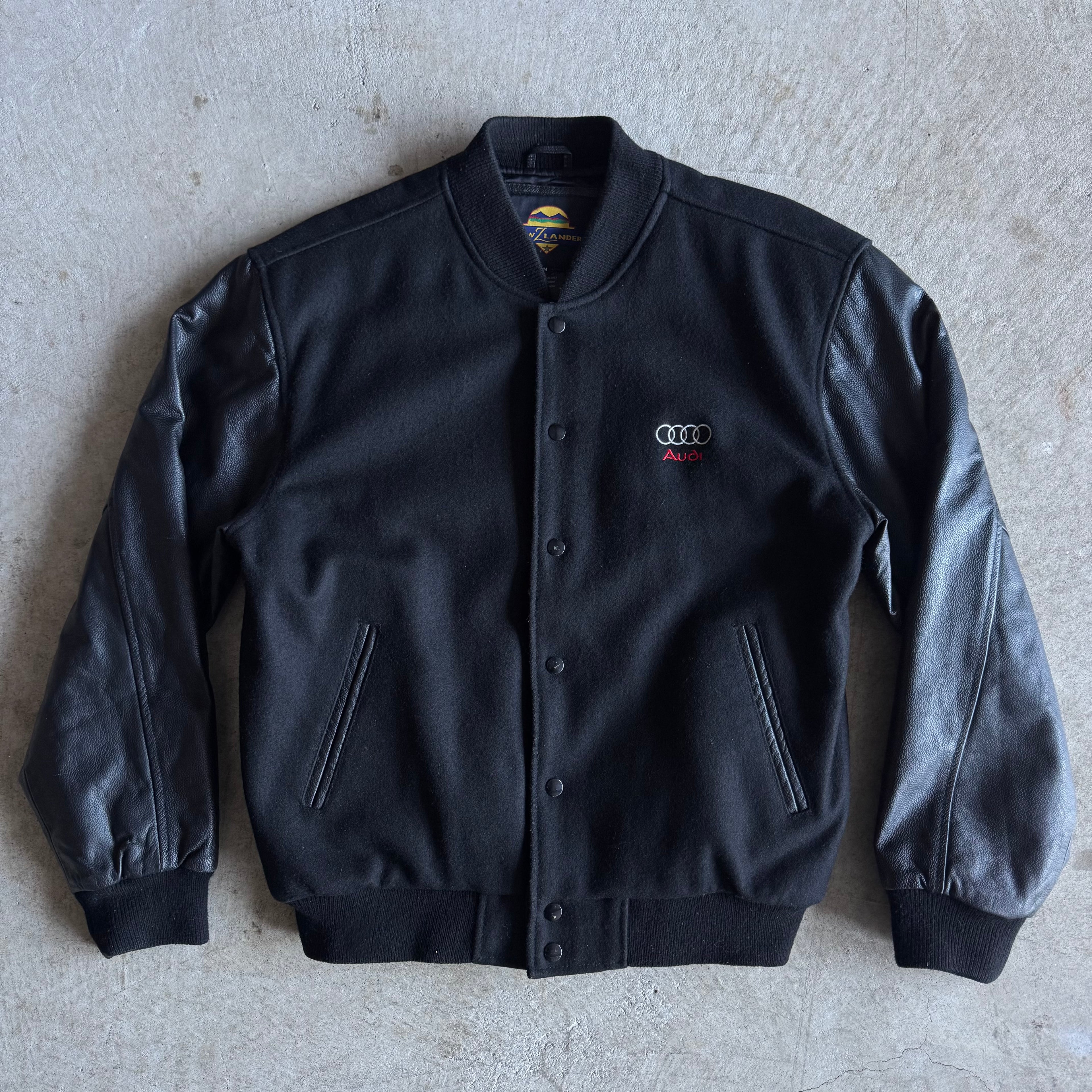 90s Audi Sport Black Varsity Jacket (M)