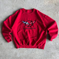 90s Chevy Corvette Flag Red Pullover Sweater (L)