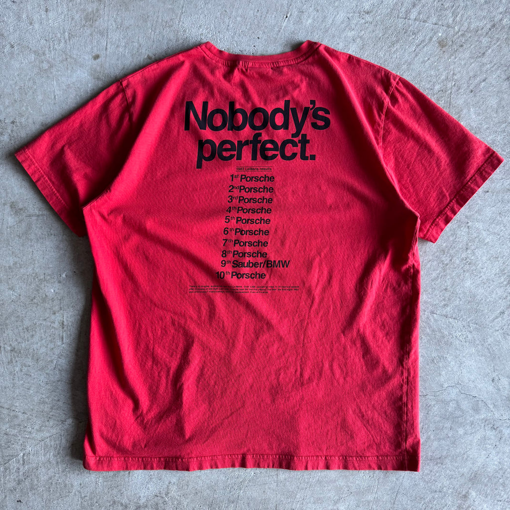 Porsche Selection Nobody's Perfect Red T Shirt (XL)