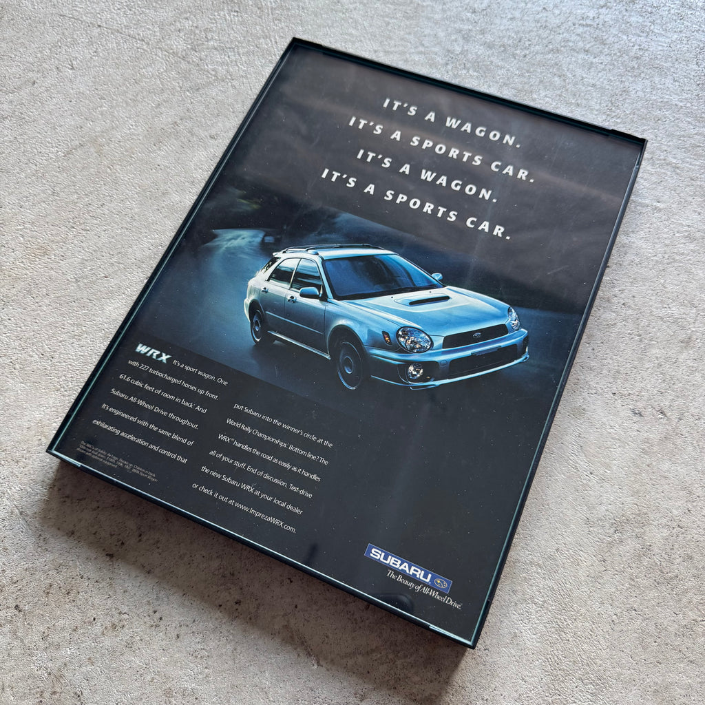 2000s Subaru Impreza WRX Wagon Framed Advertisement