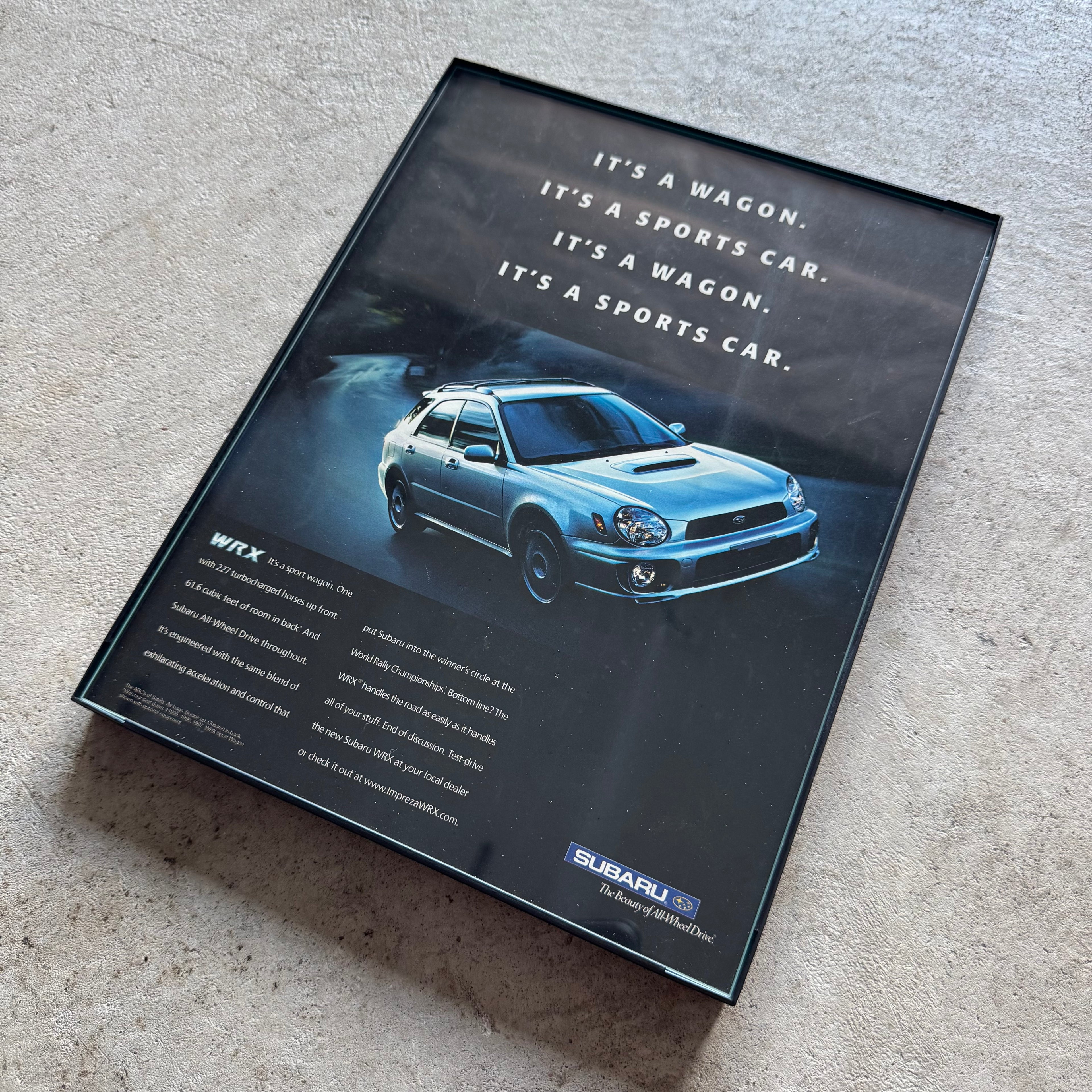 2000s Subaru Impreza WRX Wagon Framed Advertisement