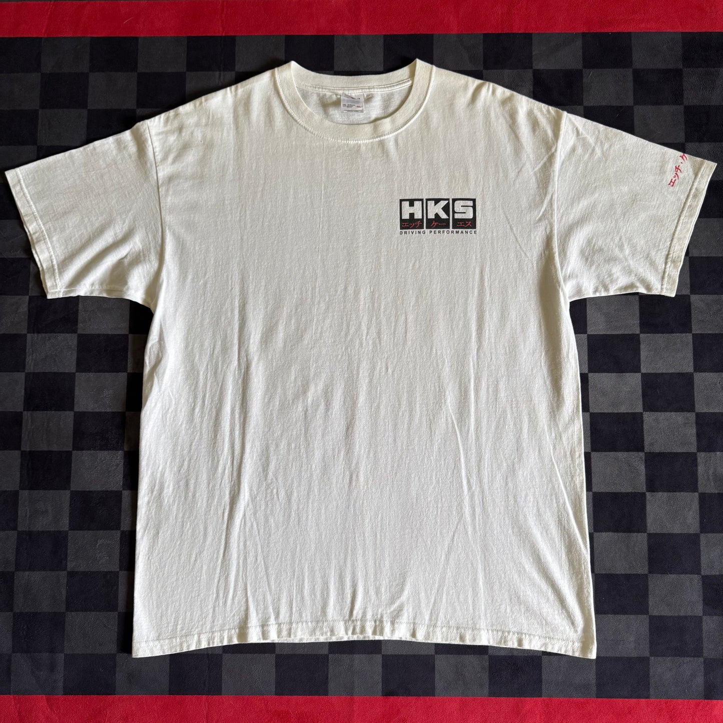 HKS Block Logo White T-Shirt XLarge