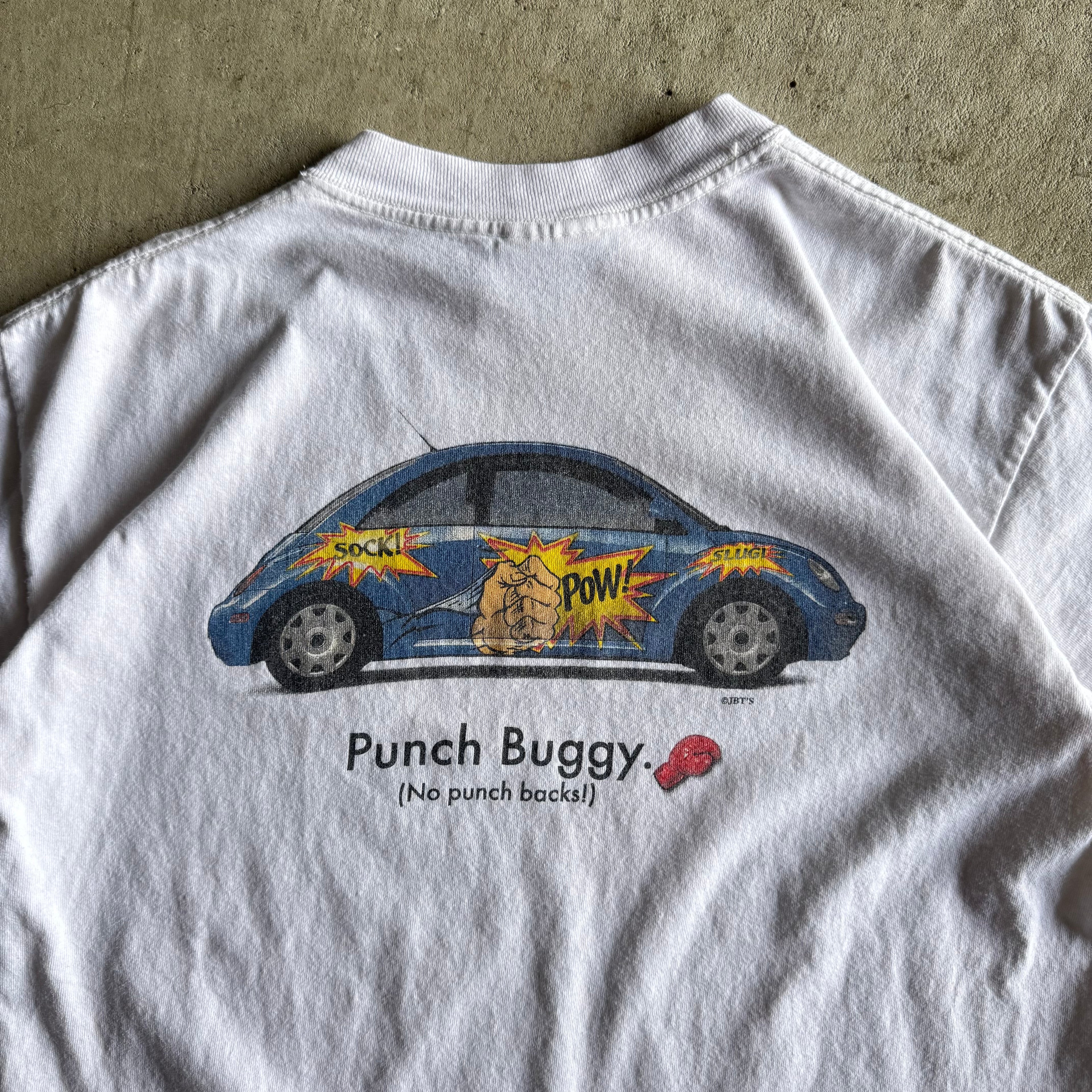 Vintage 90s Volkswagen Punch Bug White T Shirt Size Medium Large