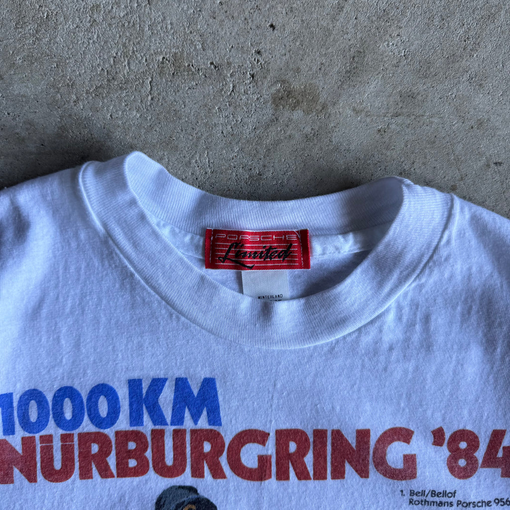 80s Porsche Limited 1000KM Nurburgring White T Shirt (XL)