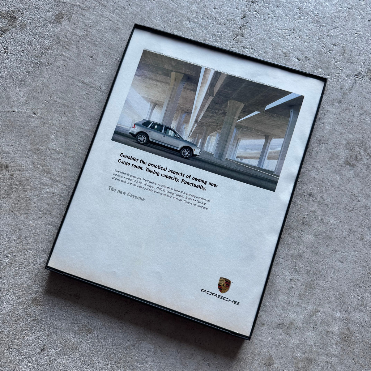 2003 Porsche Cayenne The Practical Aspects Framed Advertisement