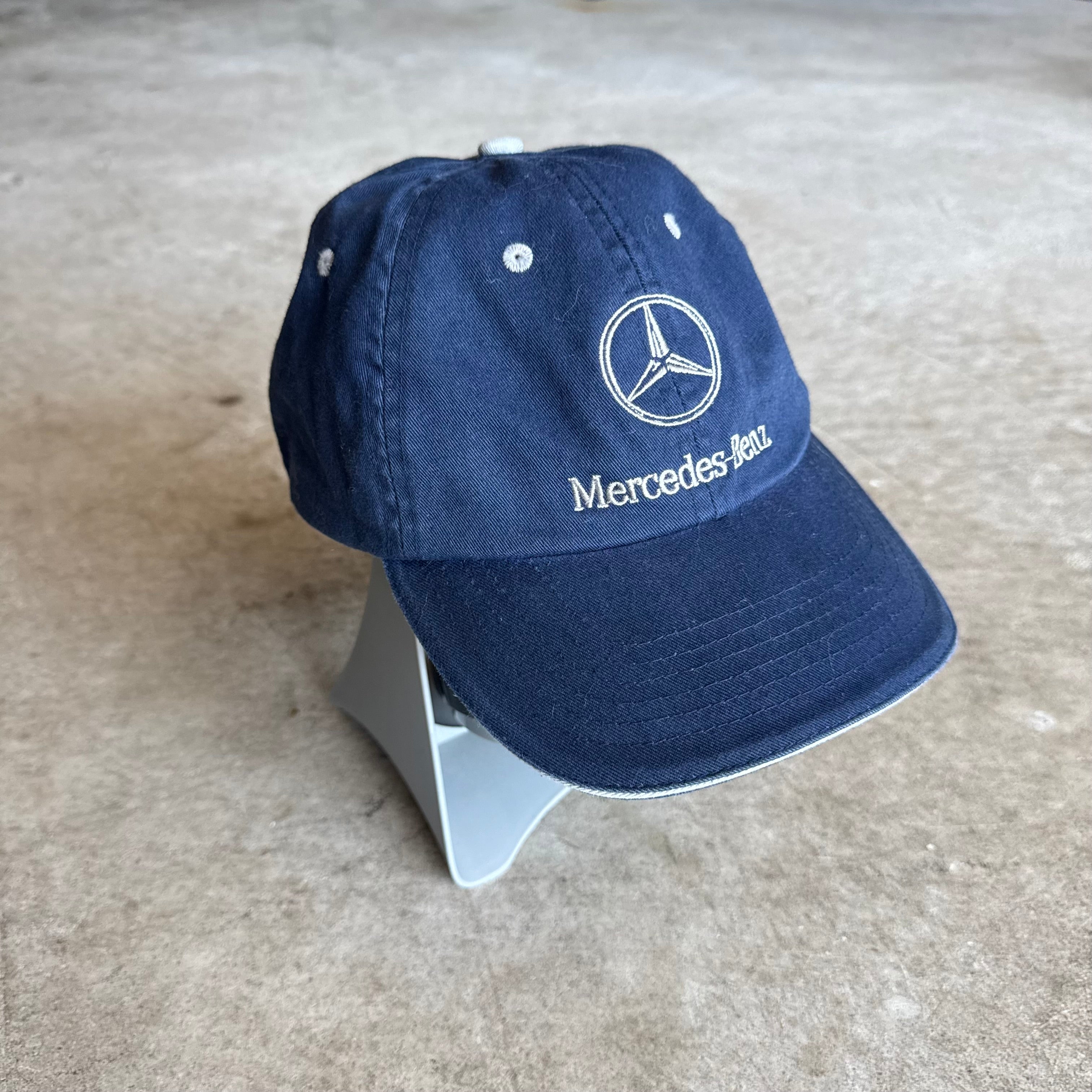 90s Mercedes-Benz Navy Adjustable Strapback Hat