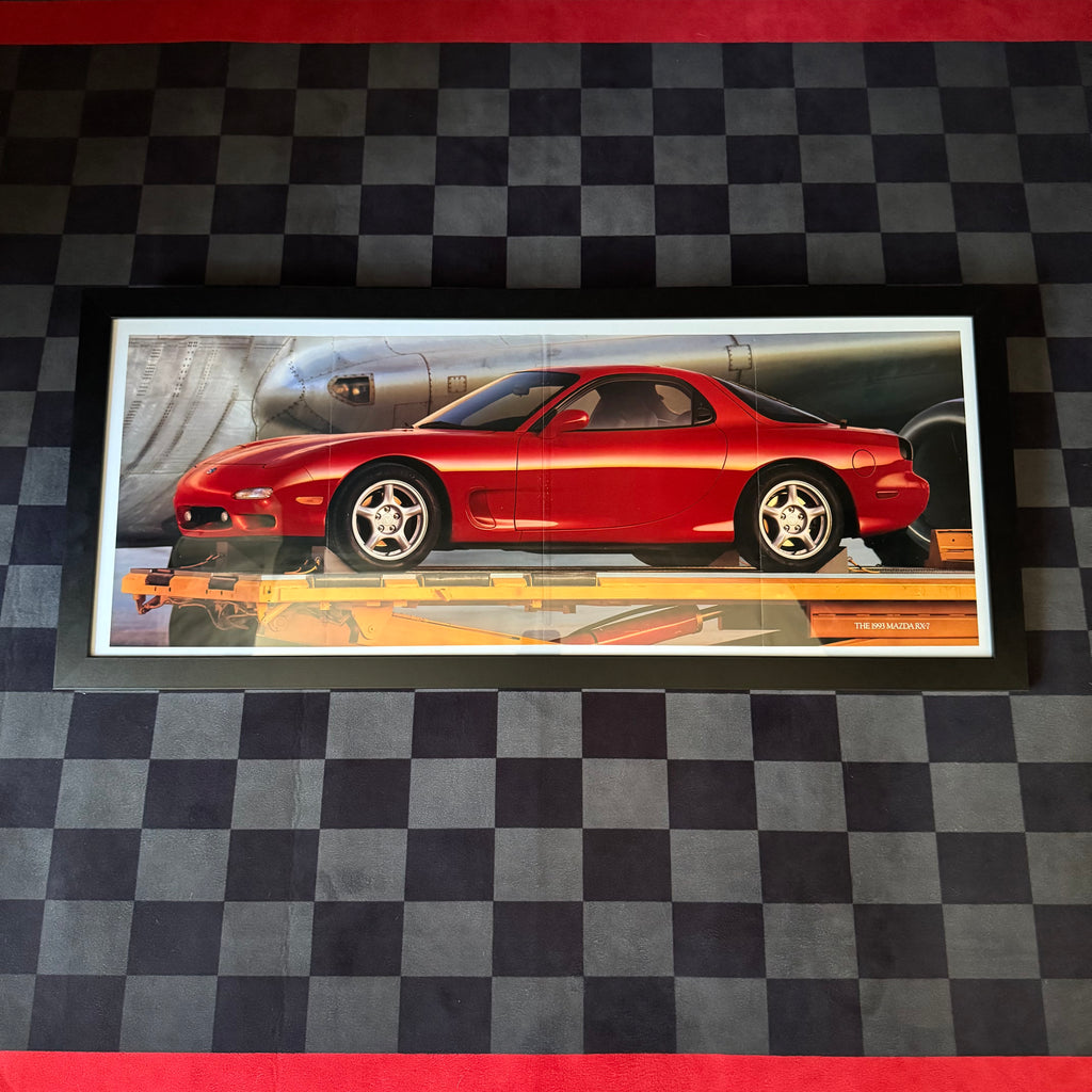 1993 Mazda RX-7 Red FD Fold-Out Framed Poster