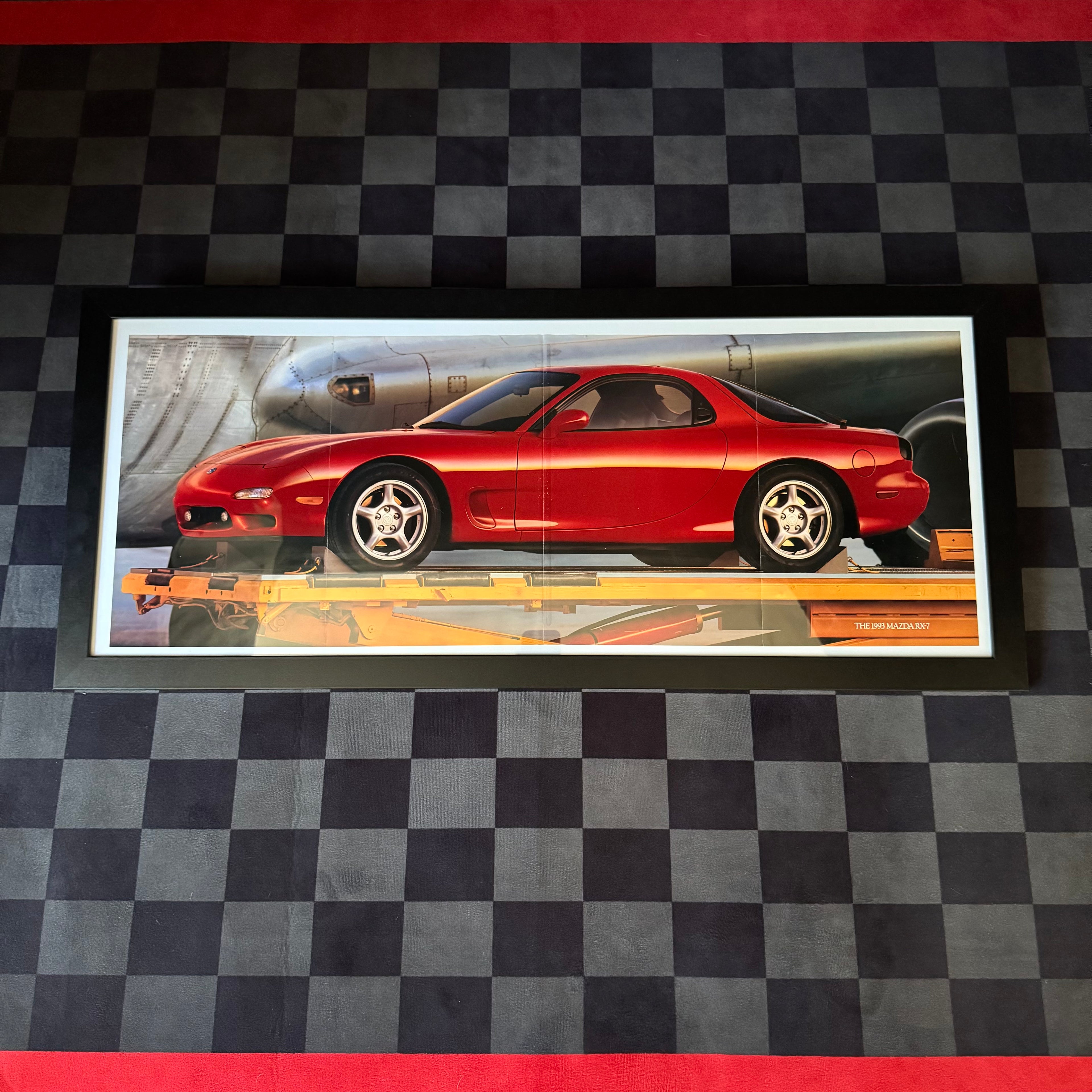 1993 Mazda RX-7 Red FD Fold-Out Framed Poster