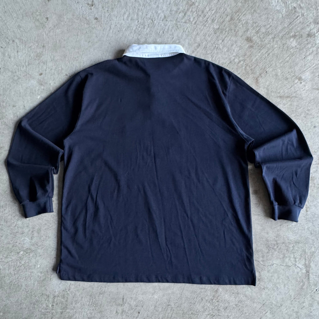 2000s Porsche Selection Supercup Striped Navy Rugby Polo Shirt (XXL)