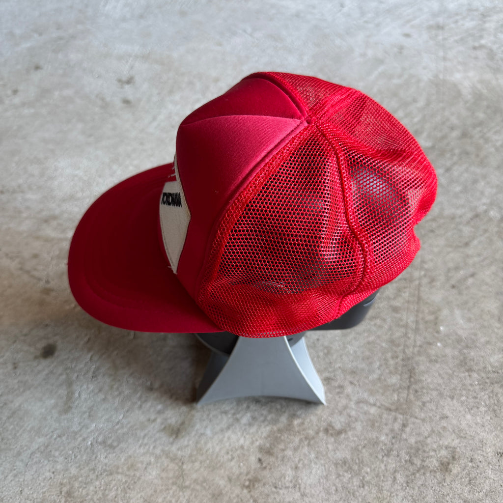 Vintage 90s Yokohama Motorsports Red Trucker Hat