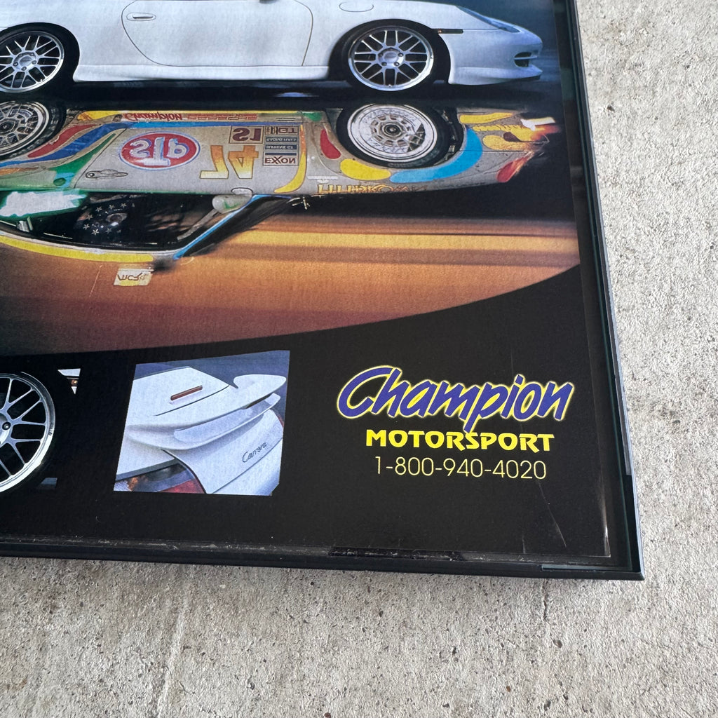 90s Porsche Champion Motorsport Framed Advertisement