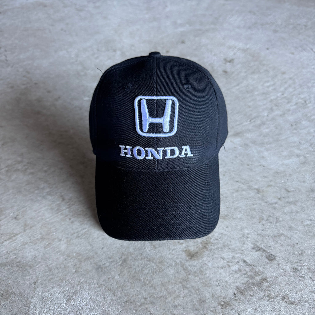 90s Honda Embroidered Black Strapback Hat