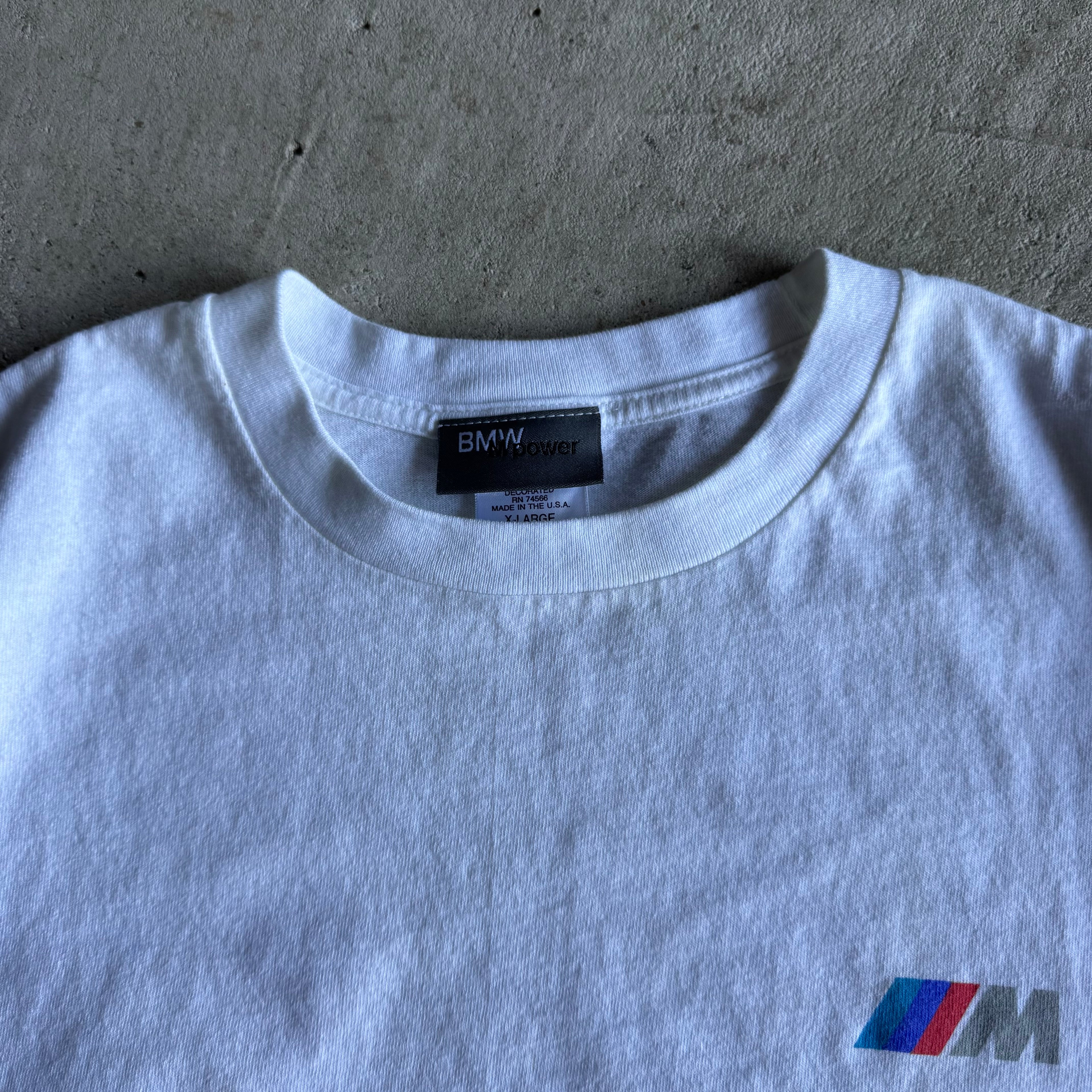 90s BMW M Power White Graphic T Shirt (XL)