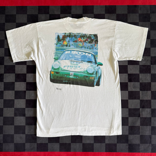 Vintage 90s First Union Porsche 911 White T Shirt Large