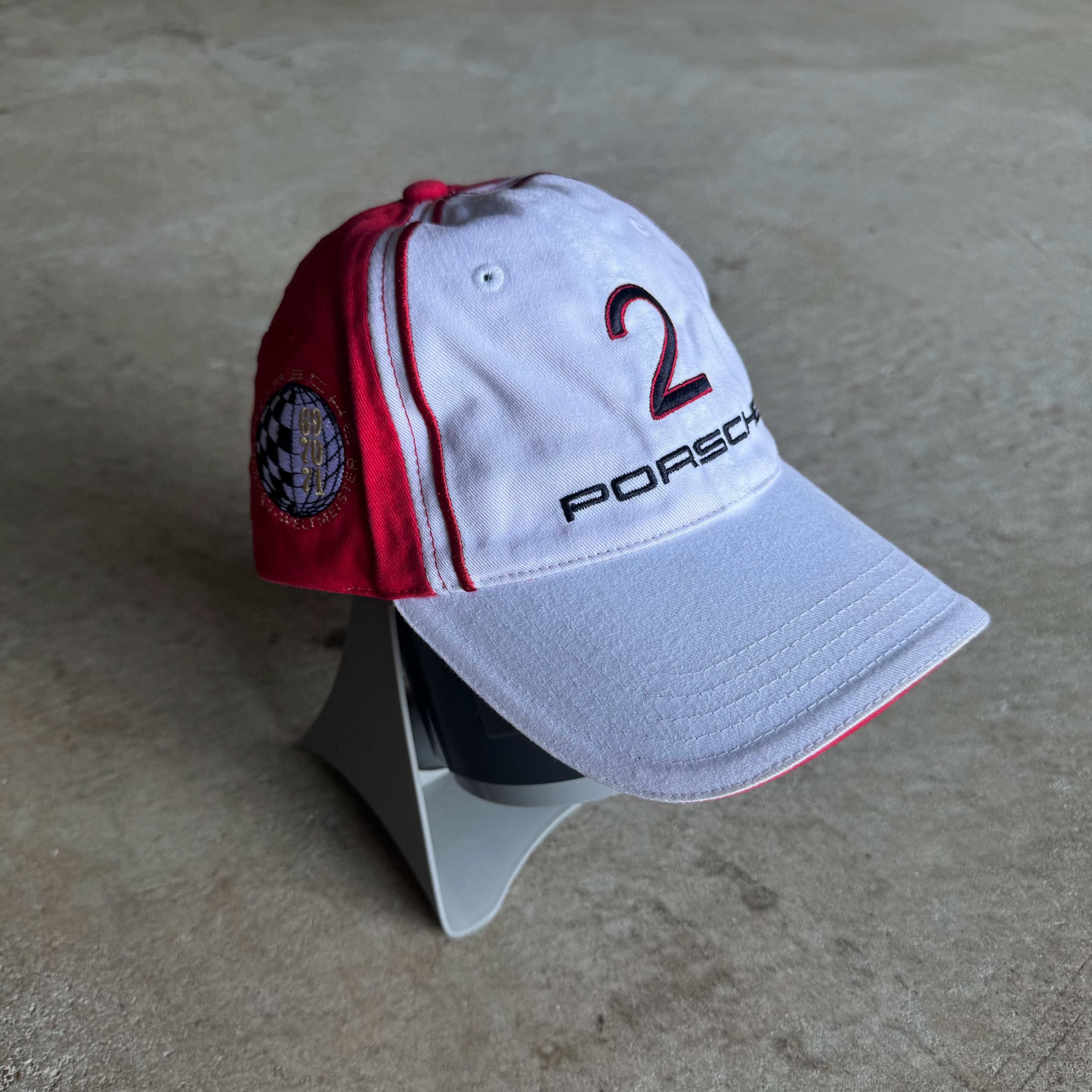 2000s Porsche Marken Weltmeister Red White Cap Hat
