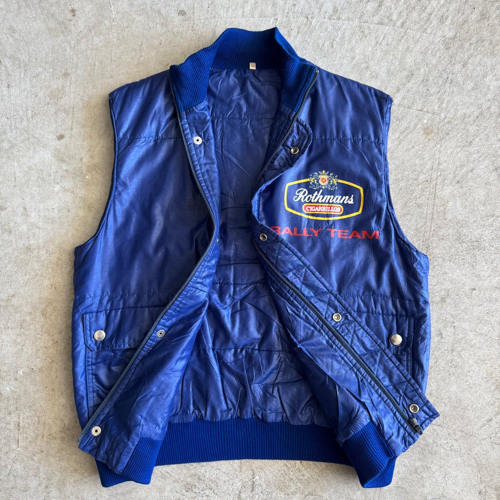 90s Rothmans Racing Rally Team Navy Vest Jacket (L)