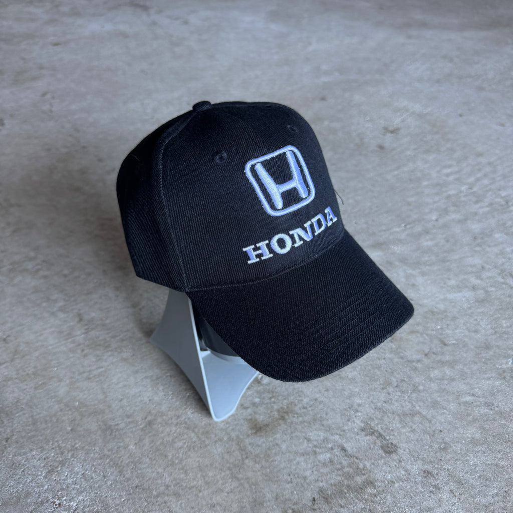 90s Honda Embroidered Black Strapback Hat