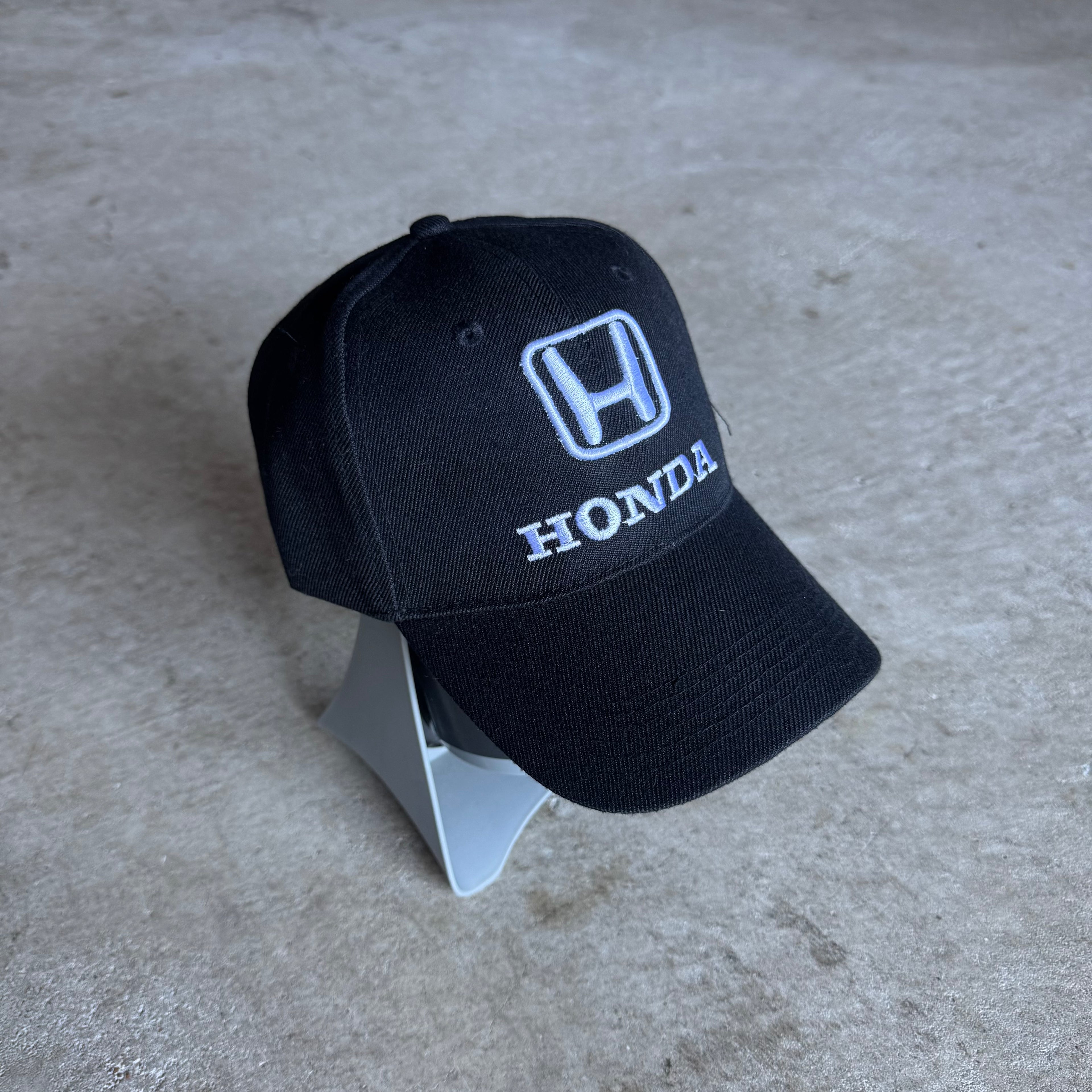 90s Honda Embroidered Black Strapback Hat