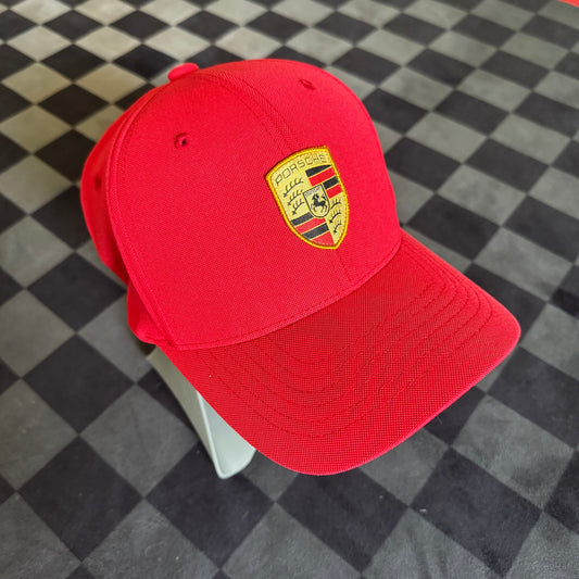 Vintage Porsche Stuttgart Red FlexFit Hat Cap