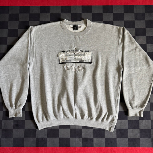 Vintage 1999 Mercedes-Benz CLR 3M Grey Crewneck Sweater Size XXL