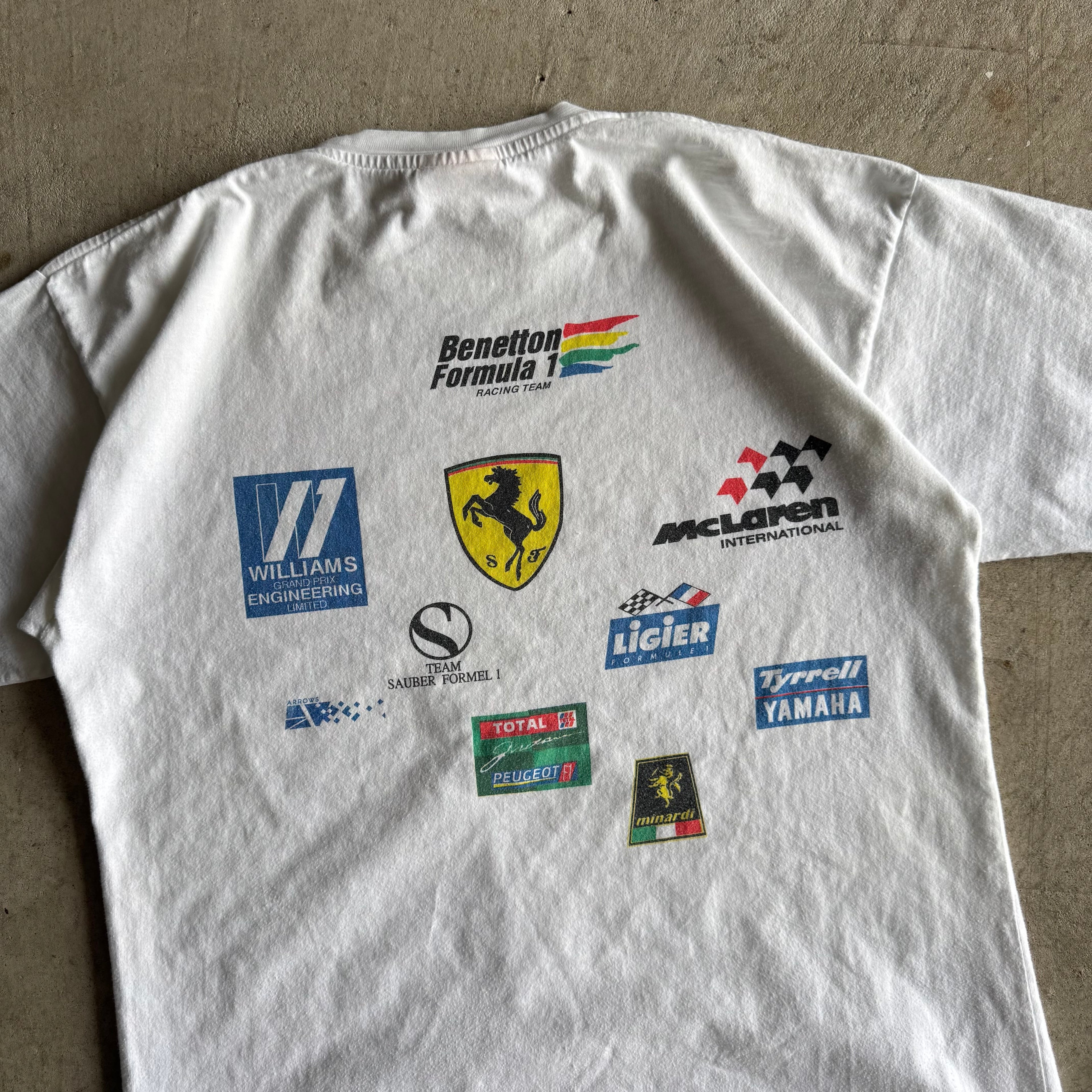 90s Australien Grand Prix Formula 1 Team Grid White T Shirt (XL)