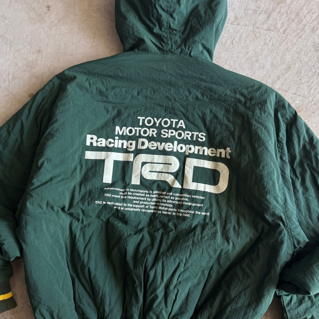 90s Toyota TRD Racing Green Hooded Jacket (L)