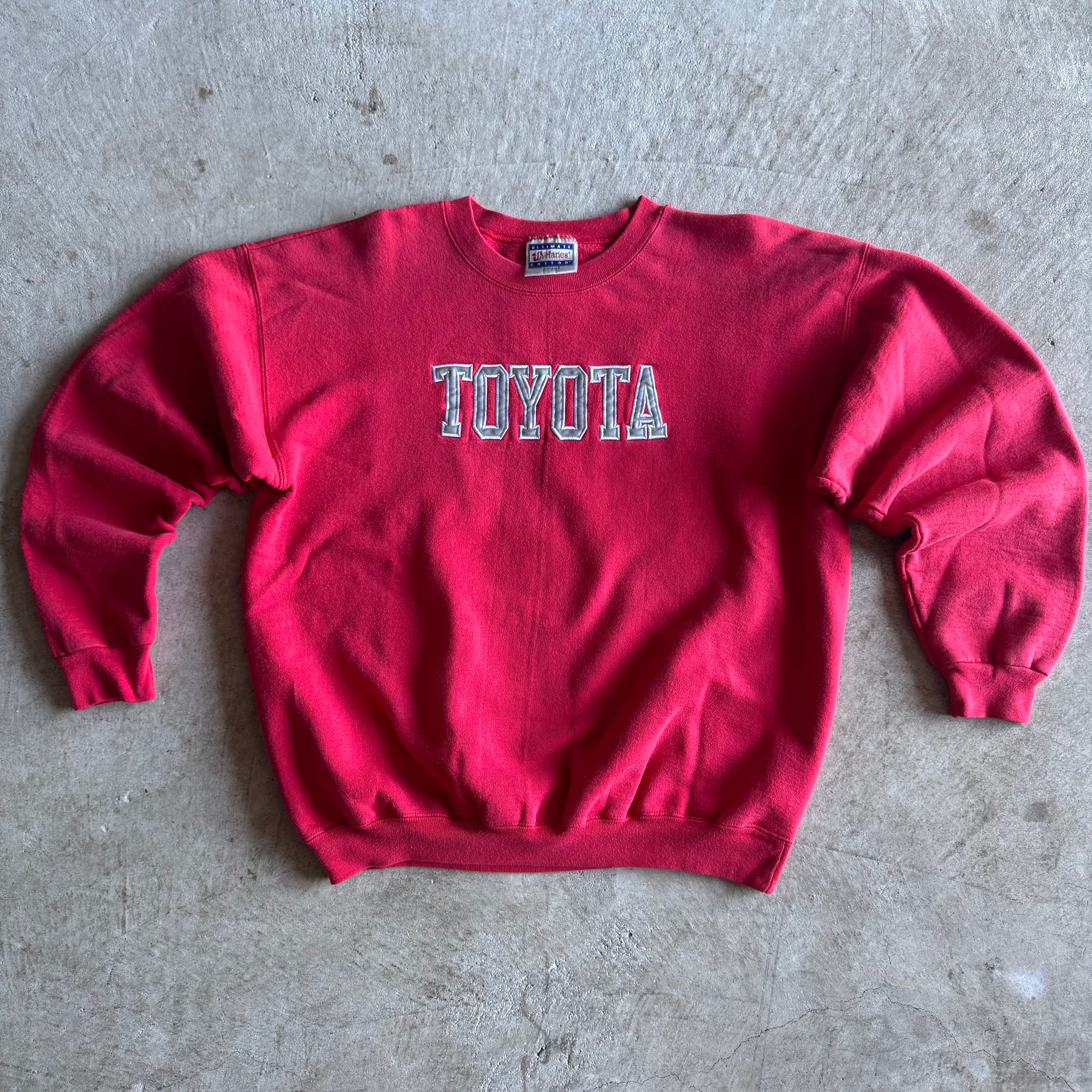 Vintage 90s Toyota College Crewneck Sweater Size Medium