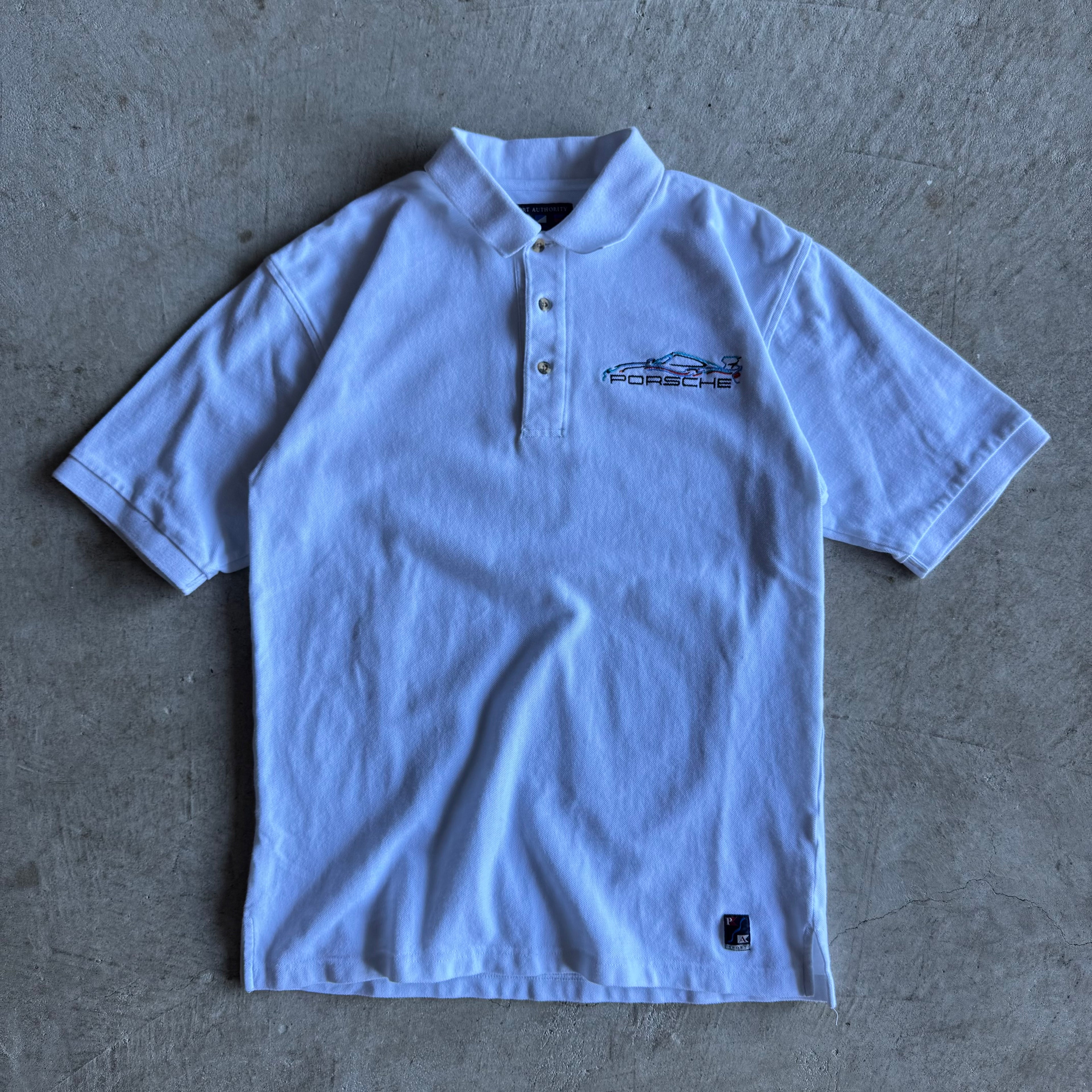 90s Porsche 911 GT1 White Polo Shirt (M)