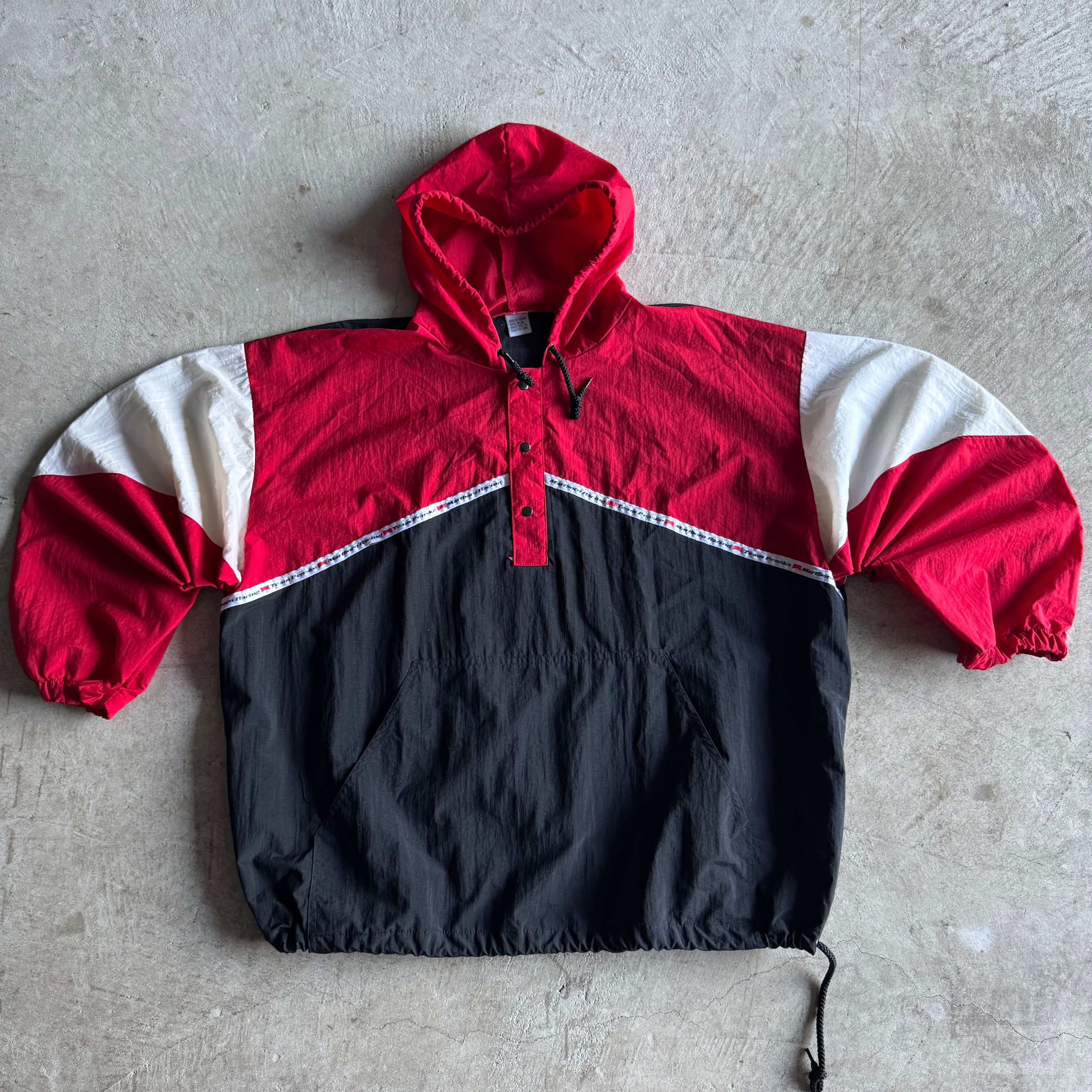 Vintage 90s Marlboro Team Penske Indy Racing Anorak Jacket Size XL