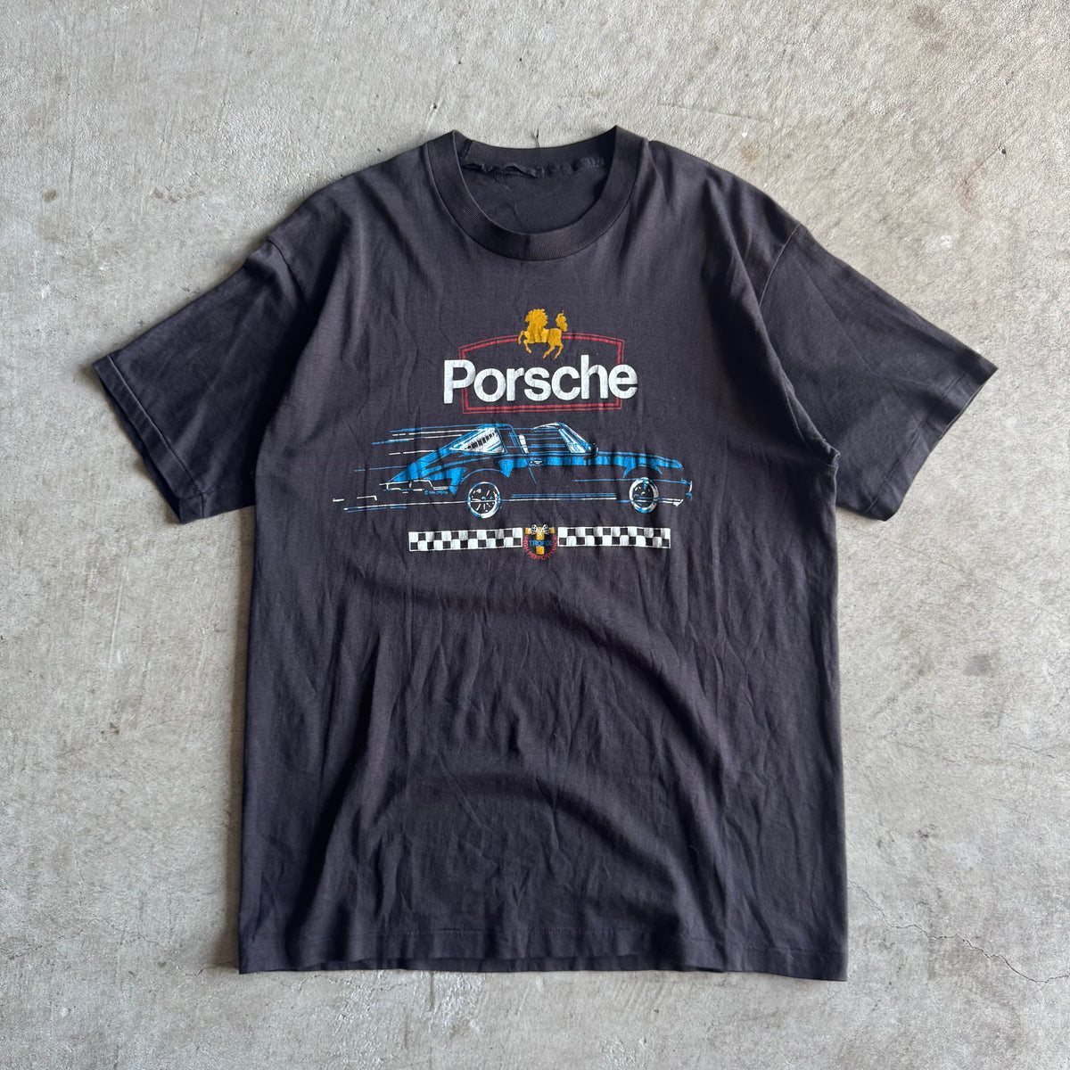 80s Porsche 911 Targa Black T Shirt (M)
