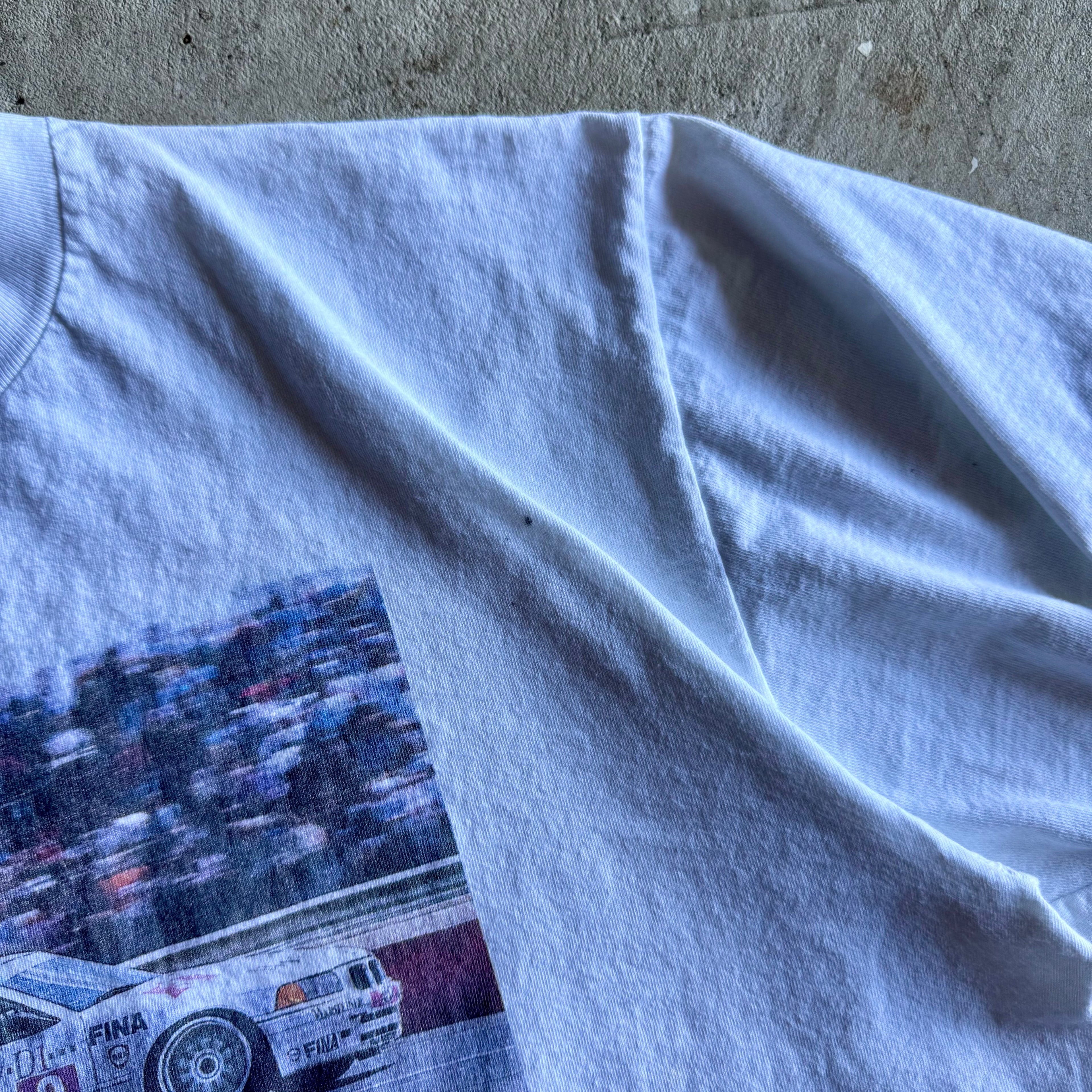 Vintage 90s BMW in Action E36 318 Fina Warsteiner White T Shirt Size XL