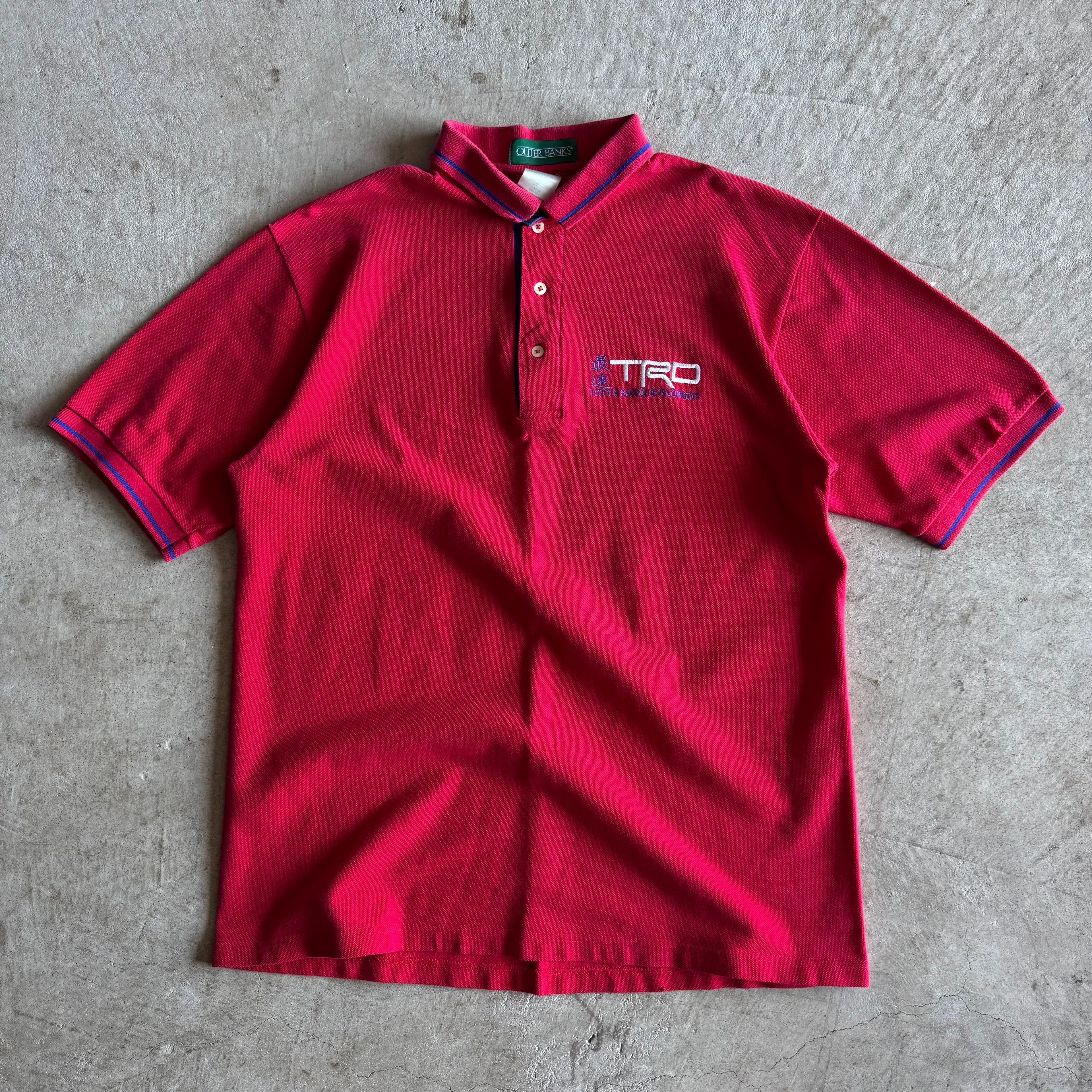 90s Toyota TRD Kanji Logo Embroidered Polo Shirt (L)