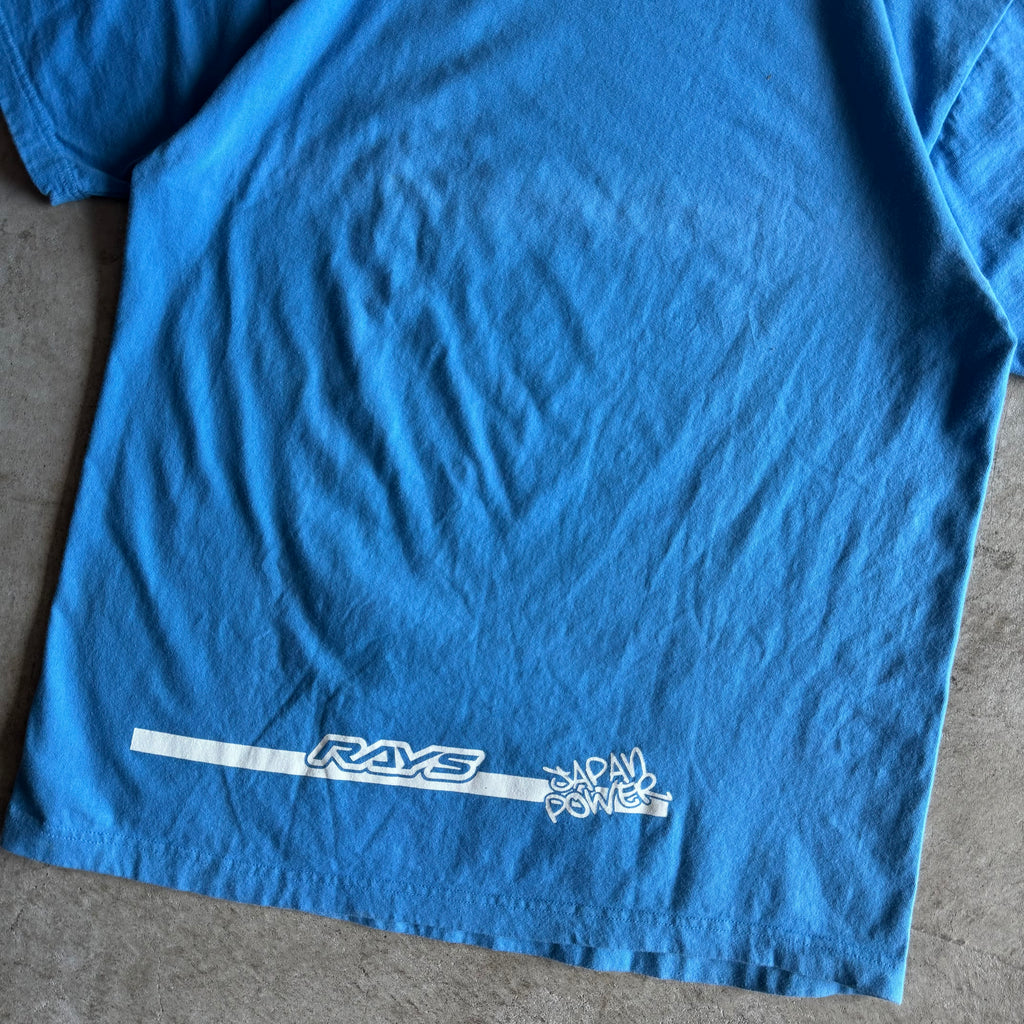 2000s Rays Engineering Japan Power Baby Blue T Shirt (XL)