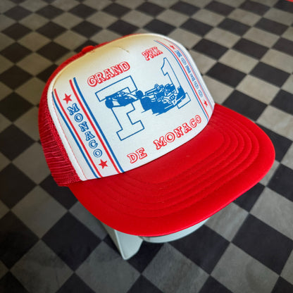 Monaco Grand Prix F1 Red White Blue Trucker Hat