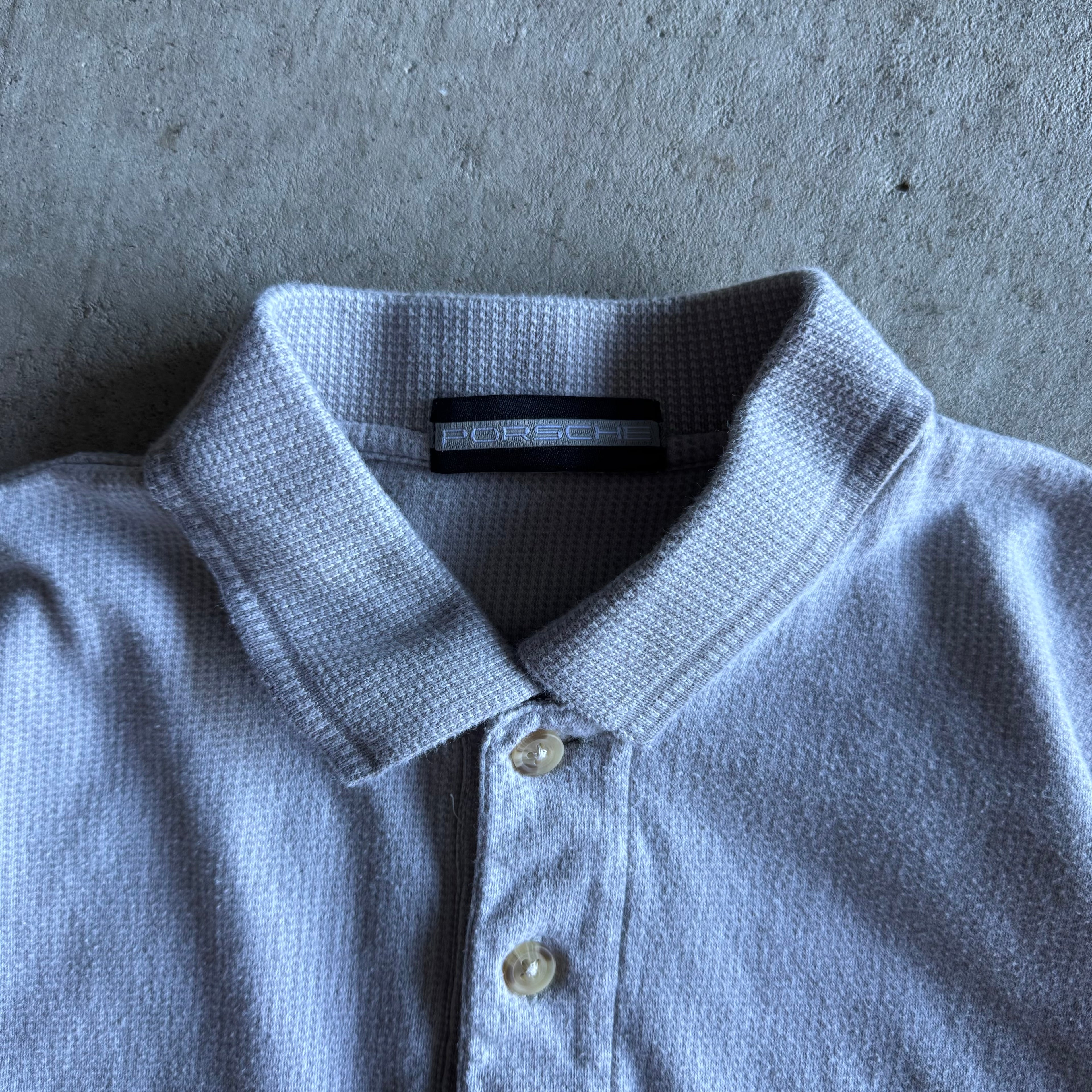 90s Porsche Selection Beige Embroidered Polo Shirt (S)