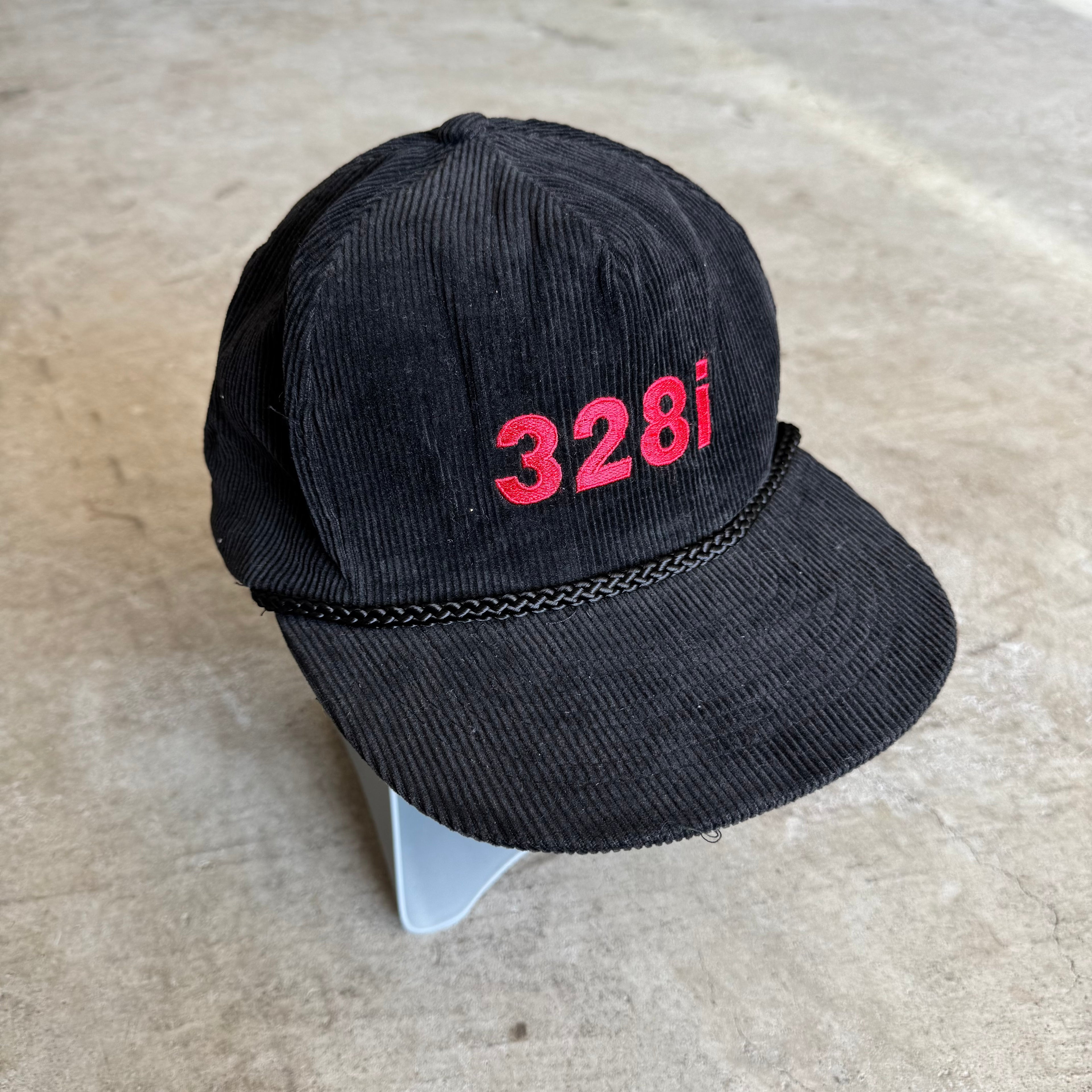 90s BMW 328i Black Corduroy Snapback Hat