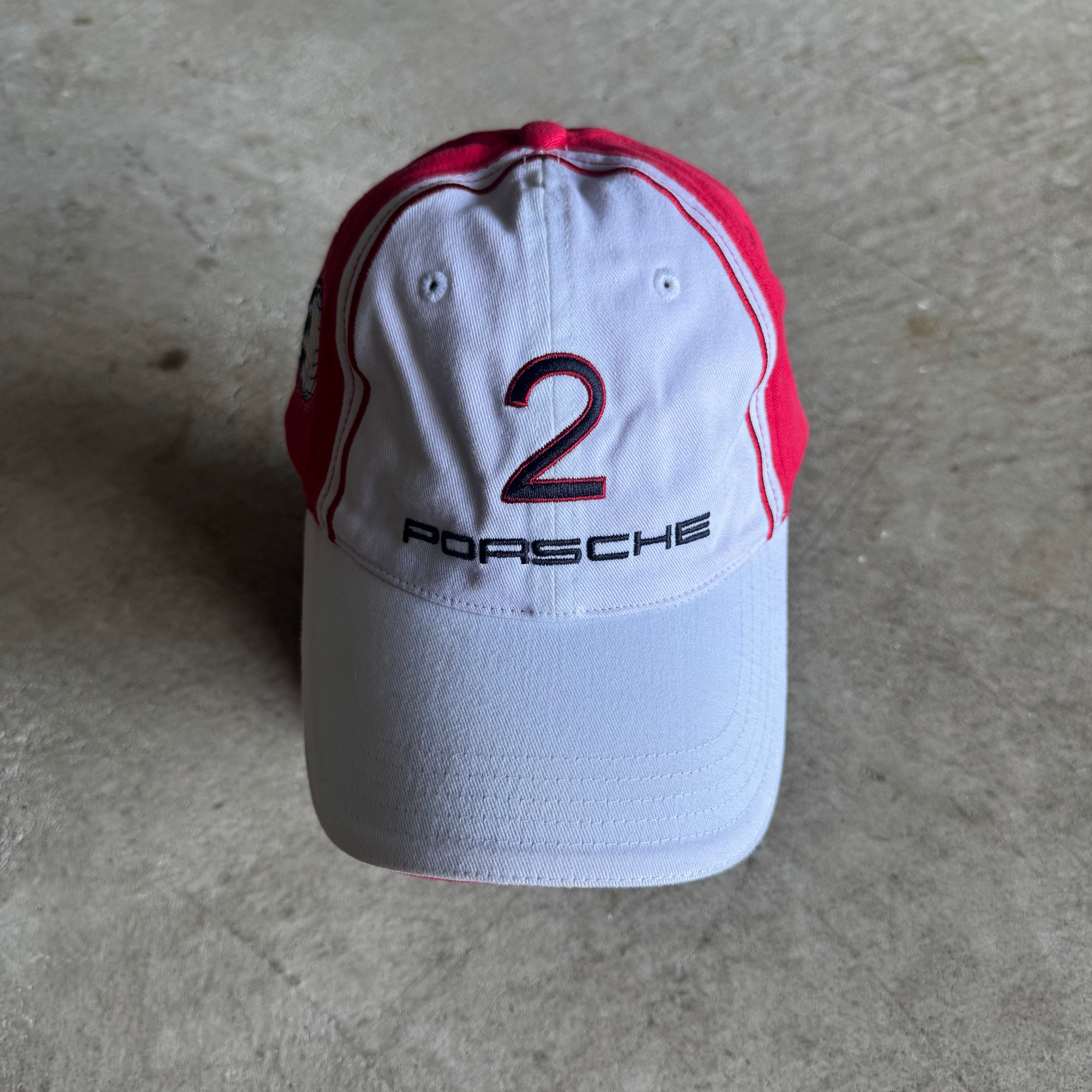 2000s Porsche Marken Weltmeister Red White Cap Hat