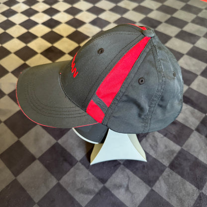 Vintage Nissan Black Red Strapback Hat Cap