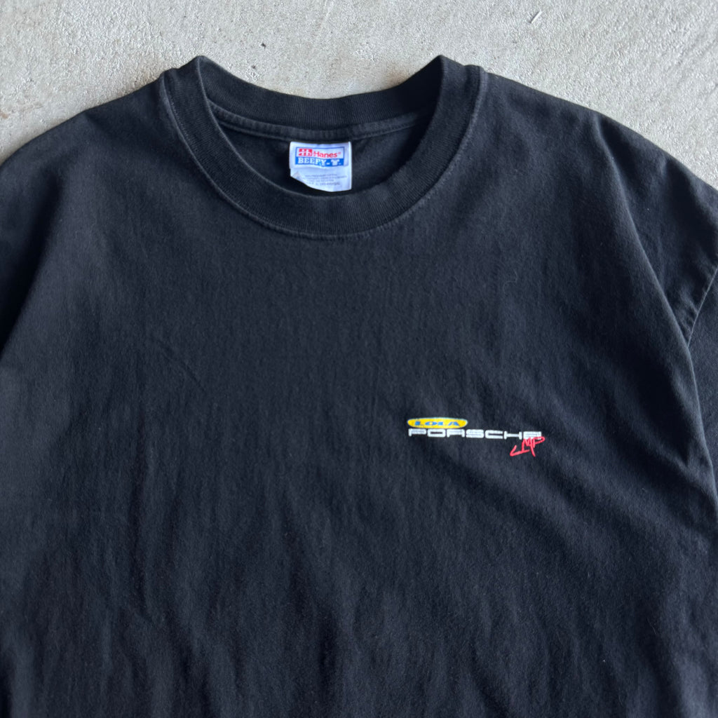 2000s Porsche Champion LOLA Racing LMP Black T Shirt (L)