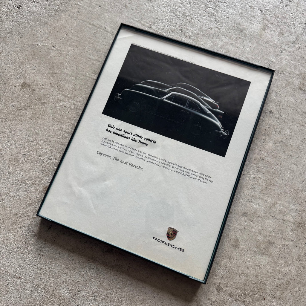 2001 Porsche Bloodlines Like These Cayenne Framed Advertisement