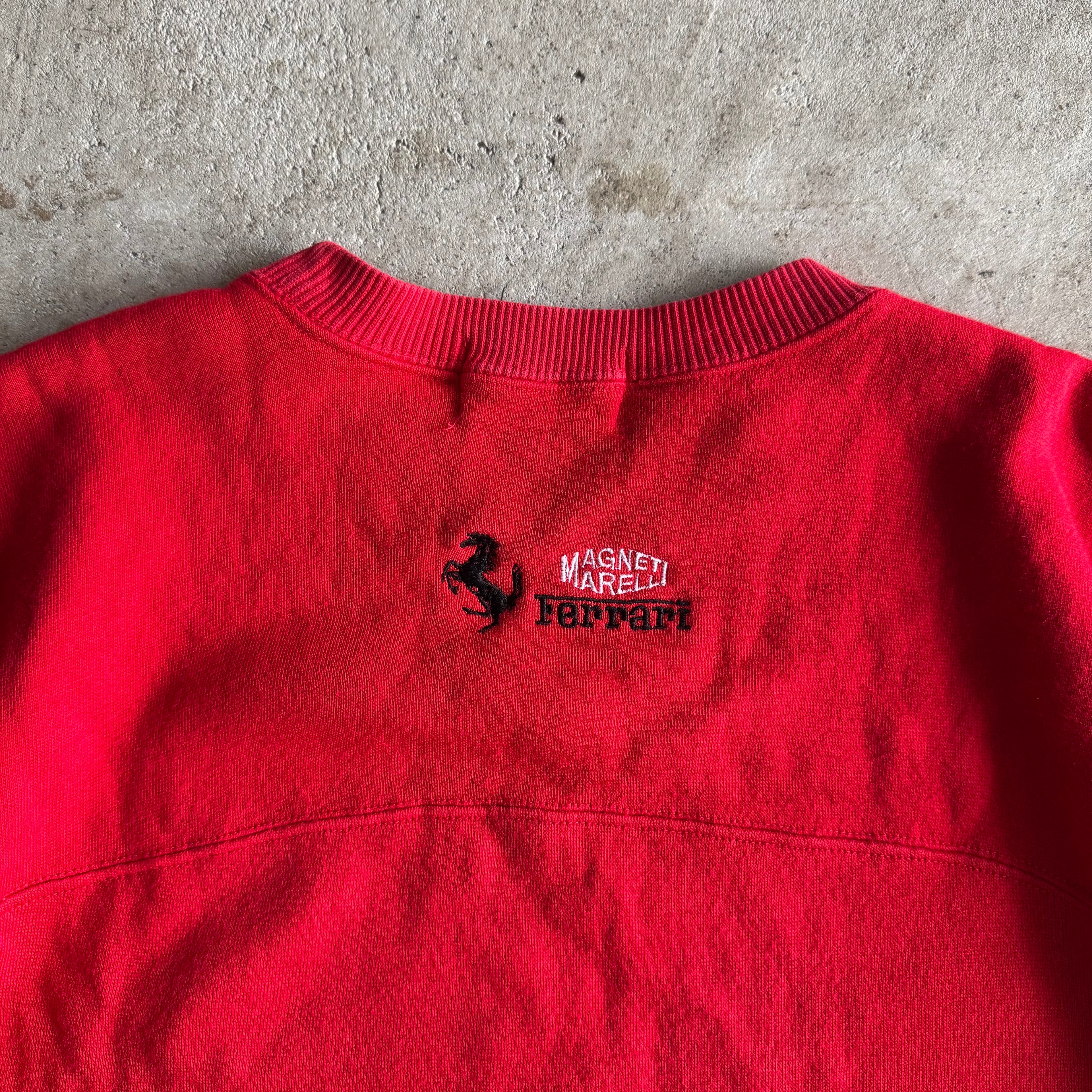90s Ferrari Magneti Marelli Racing Red Pullover Sweater (M)