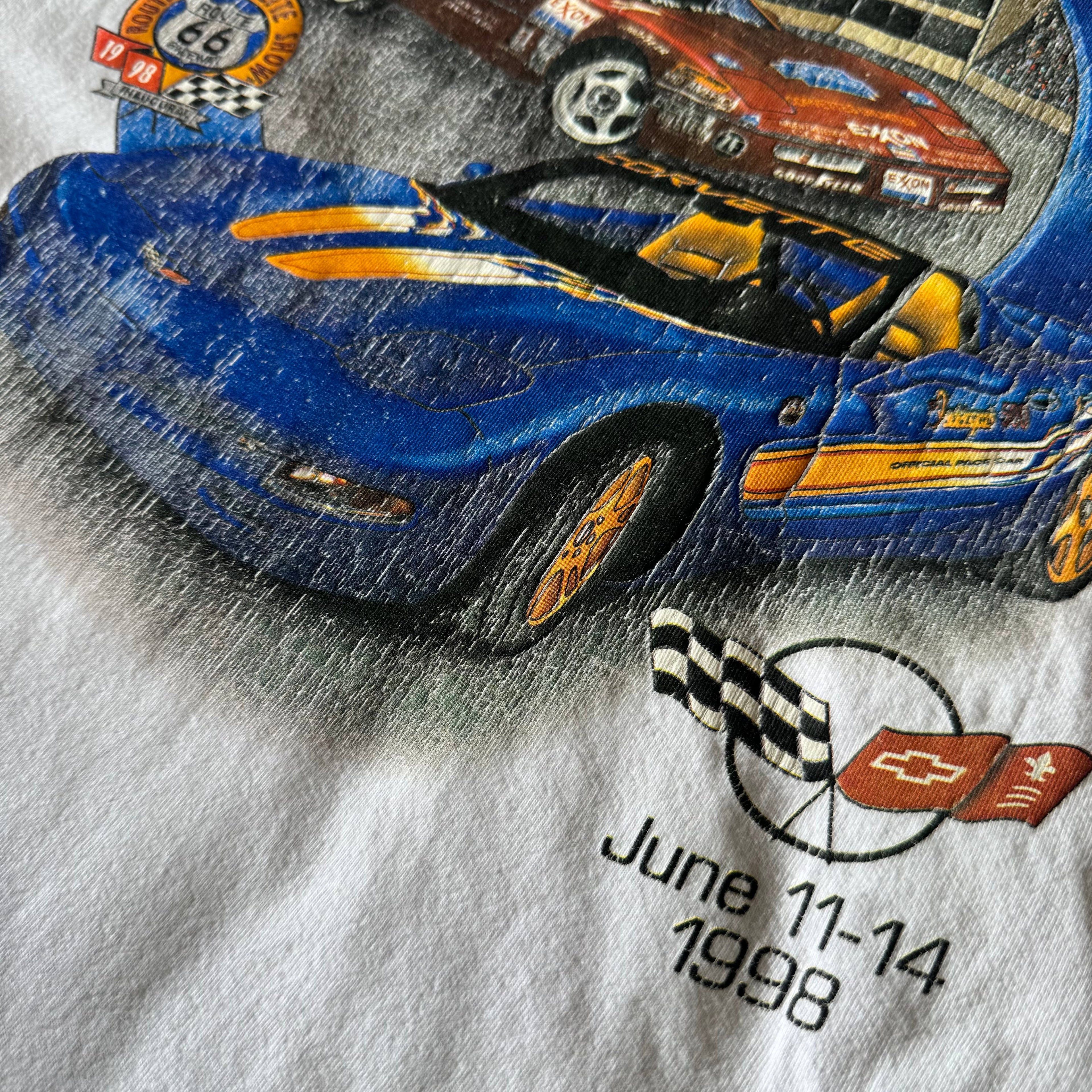 1998 Inaugural Route 66 Corvette Show White T Shirt (L)